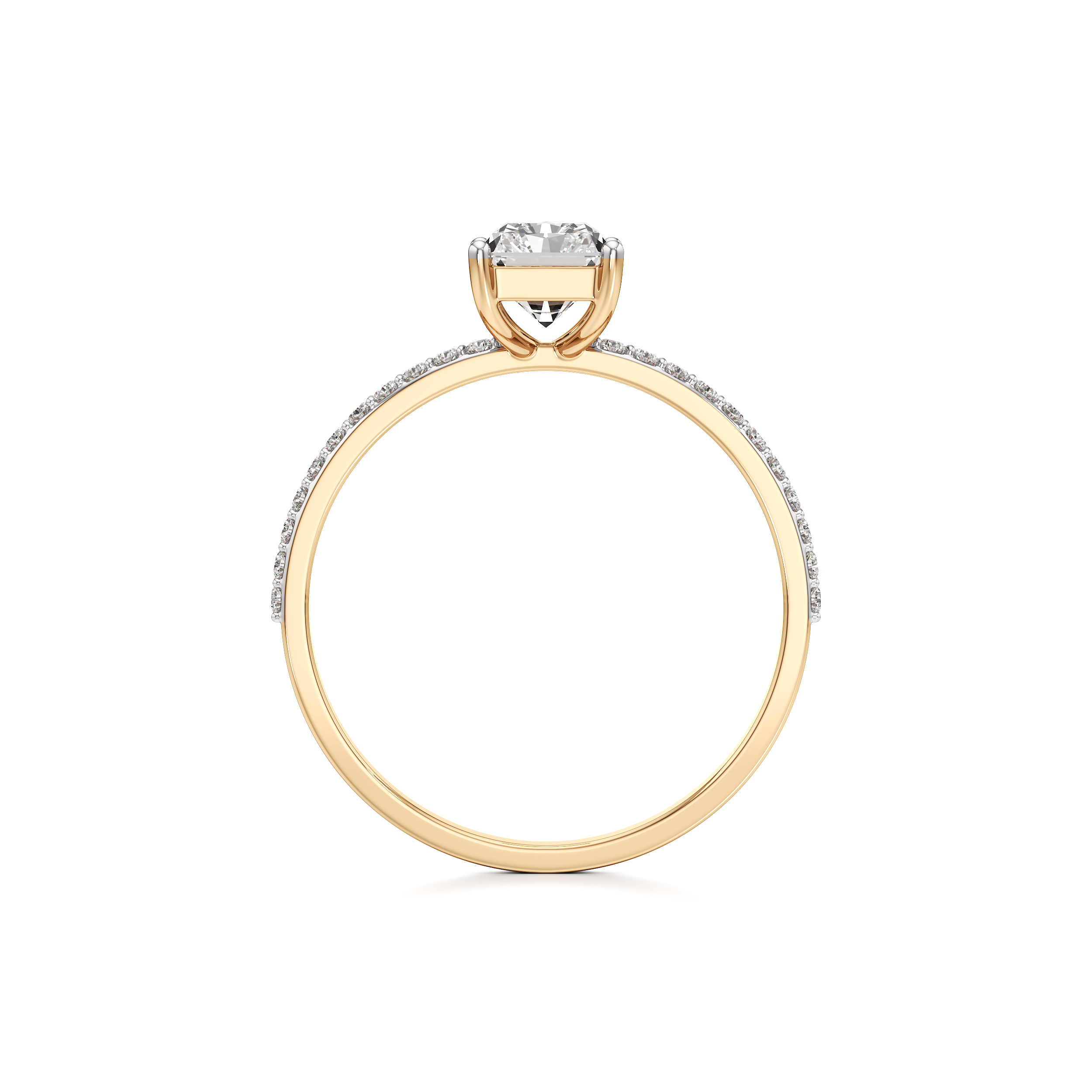 Bedazzled Solitaire Radiant Ring