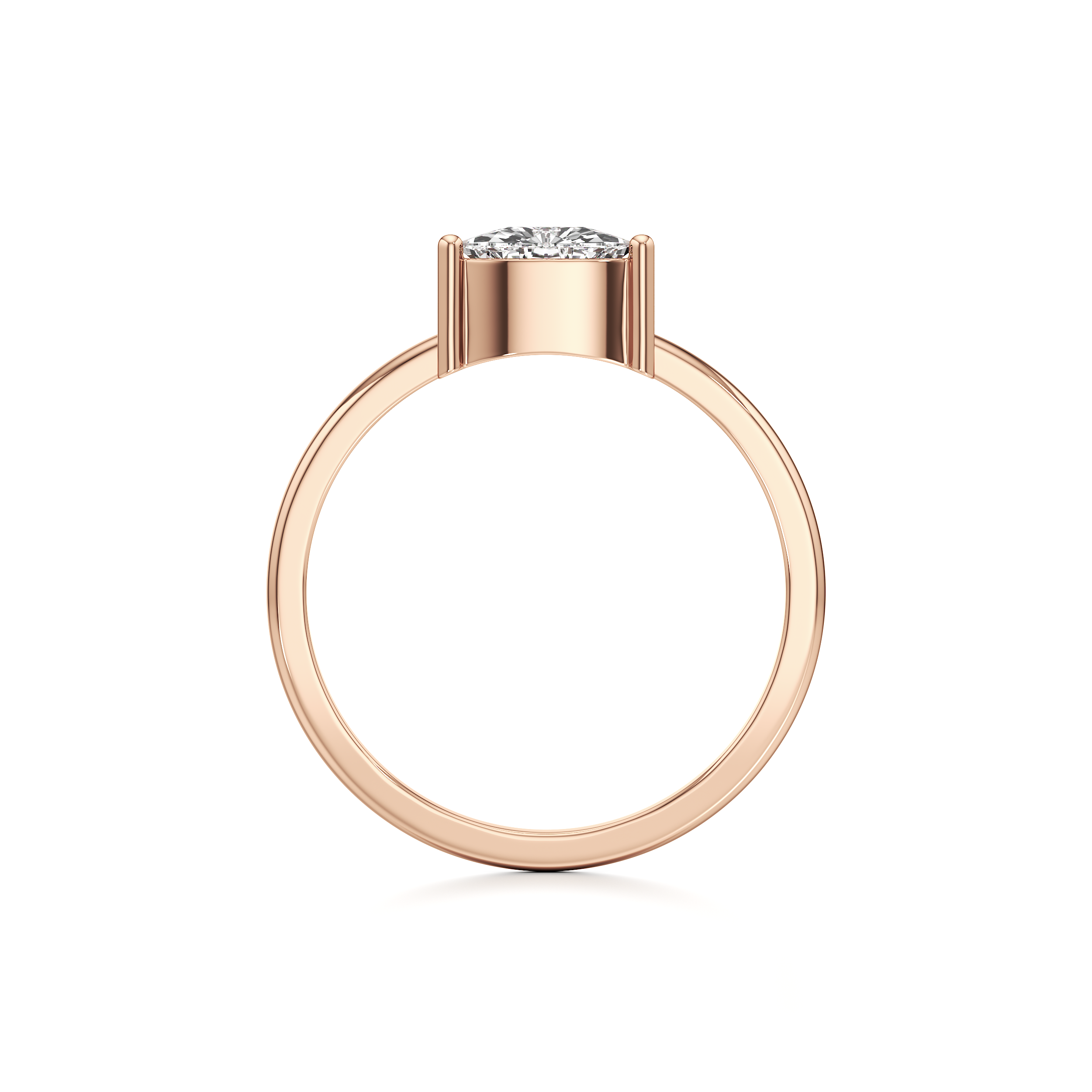 Classic Solitaire Triangle Ring