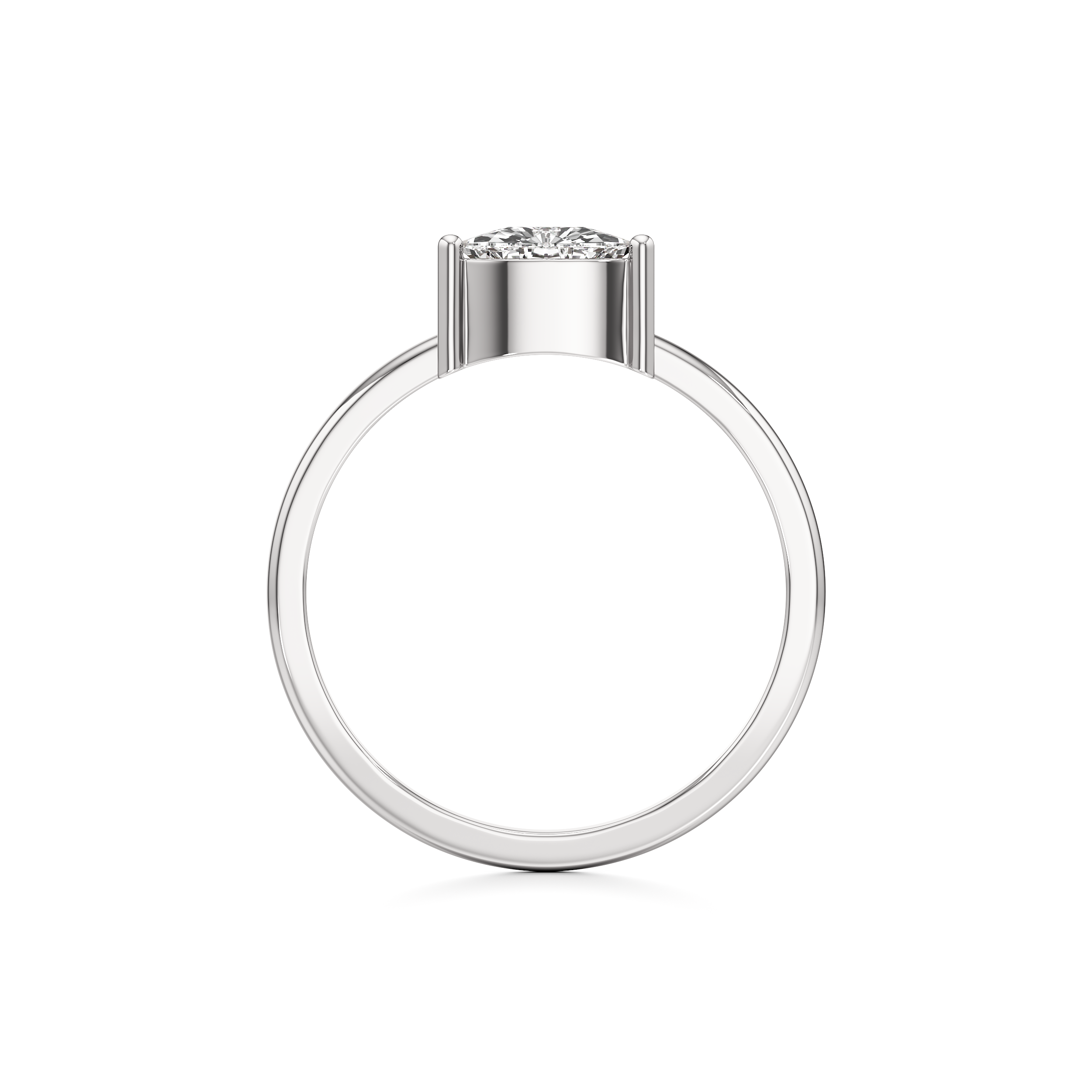 Classic Solitaire Triangle Ring