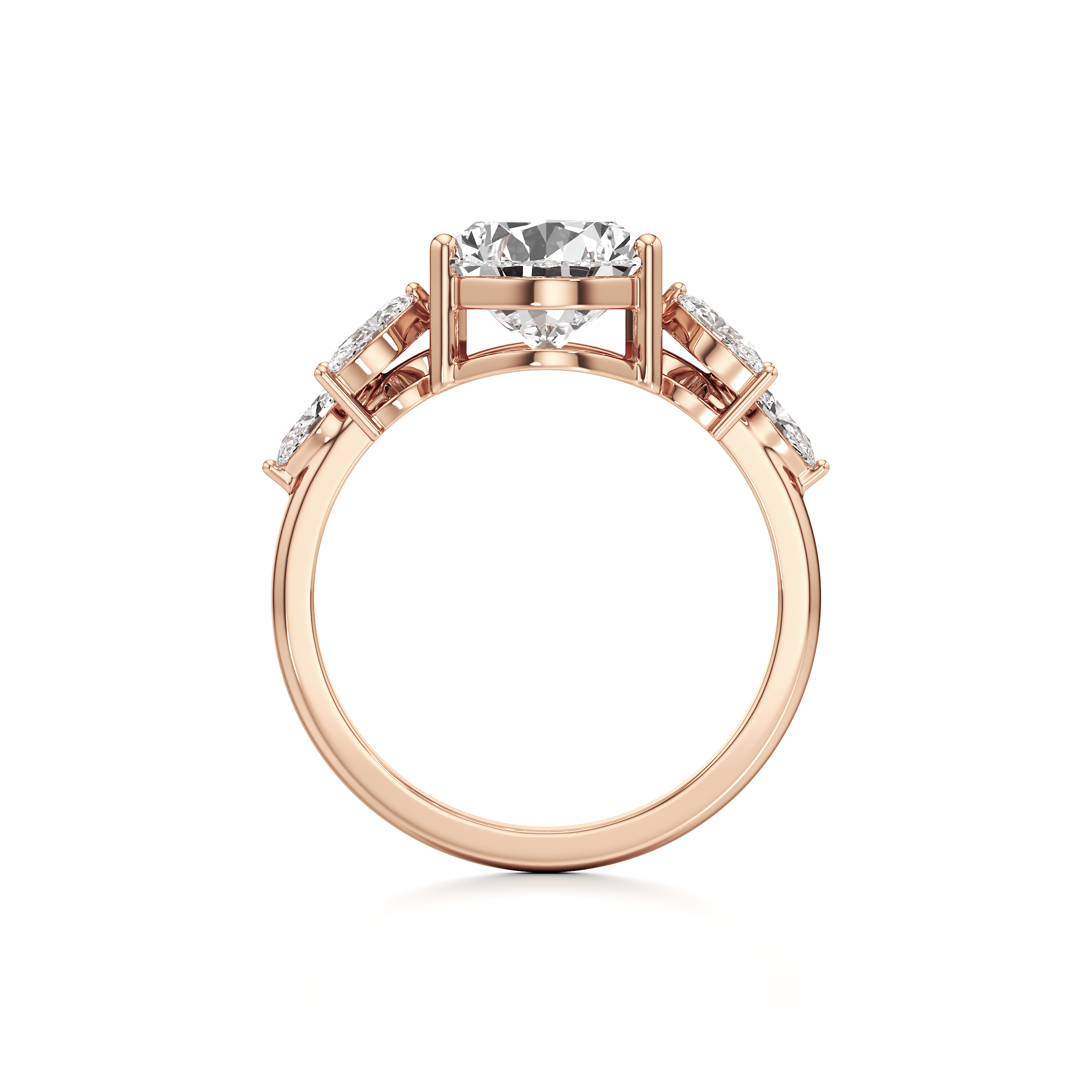 Flower Hugging Marquise Ring