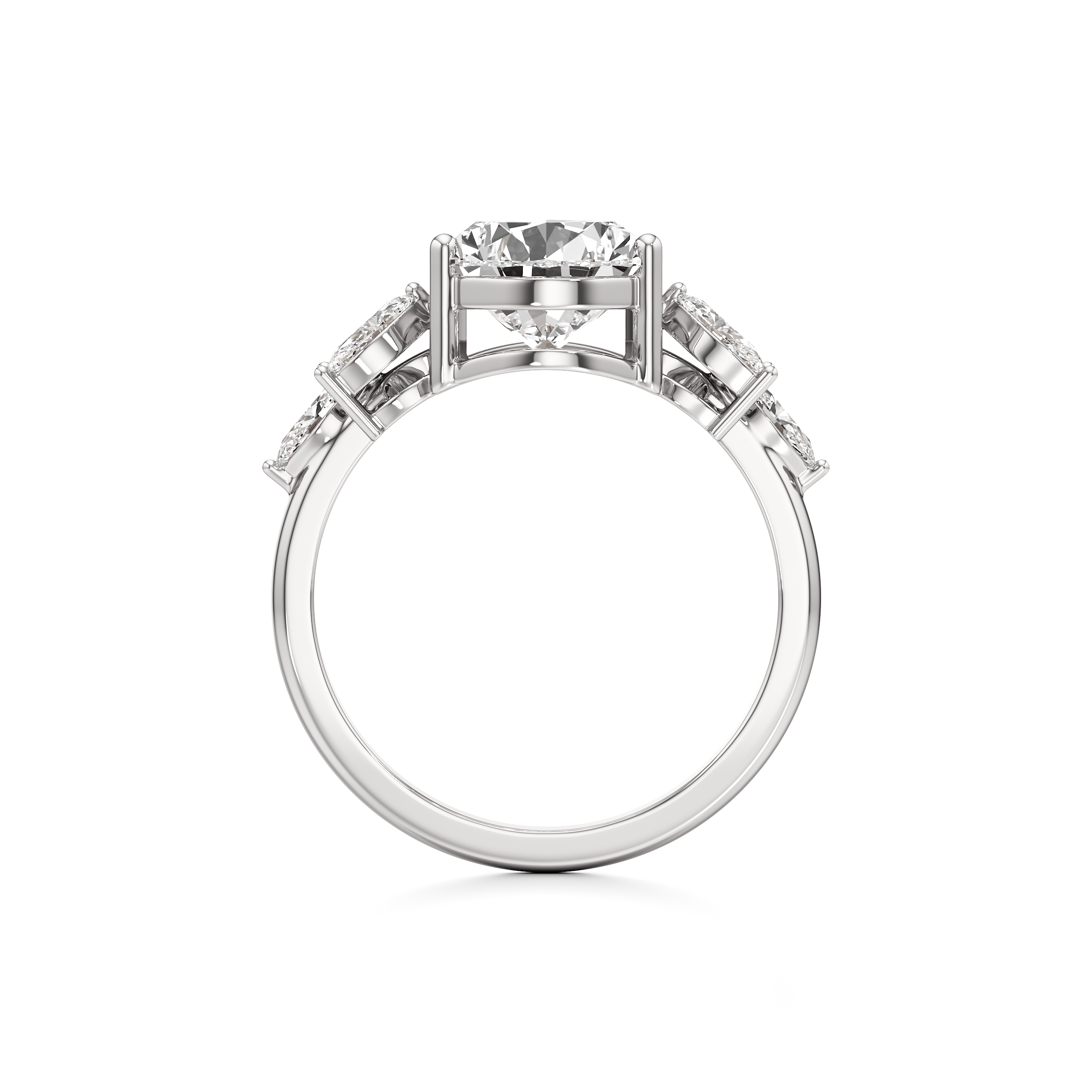 Flower Hugging Marquise Ring