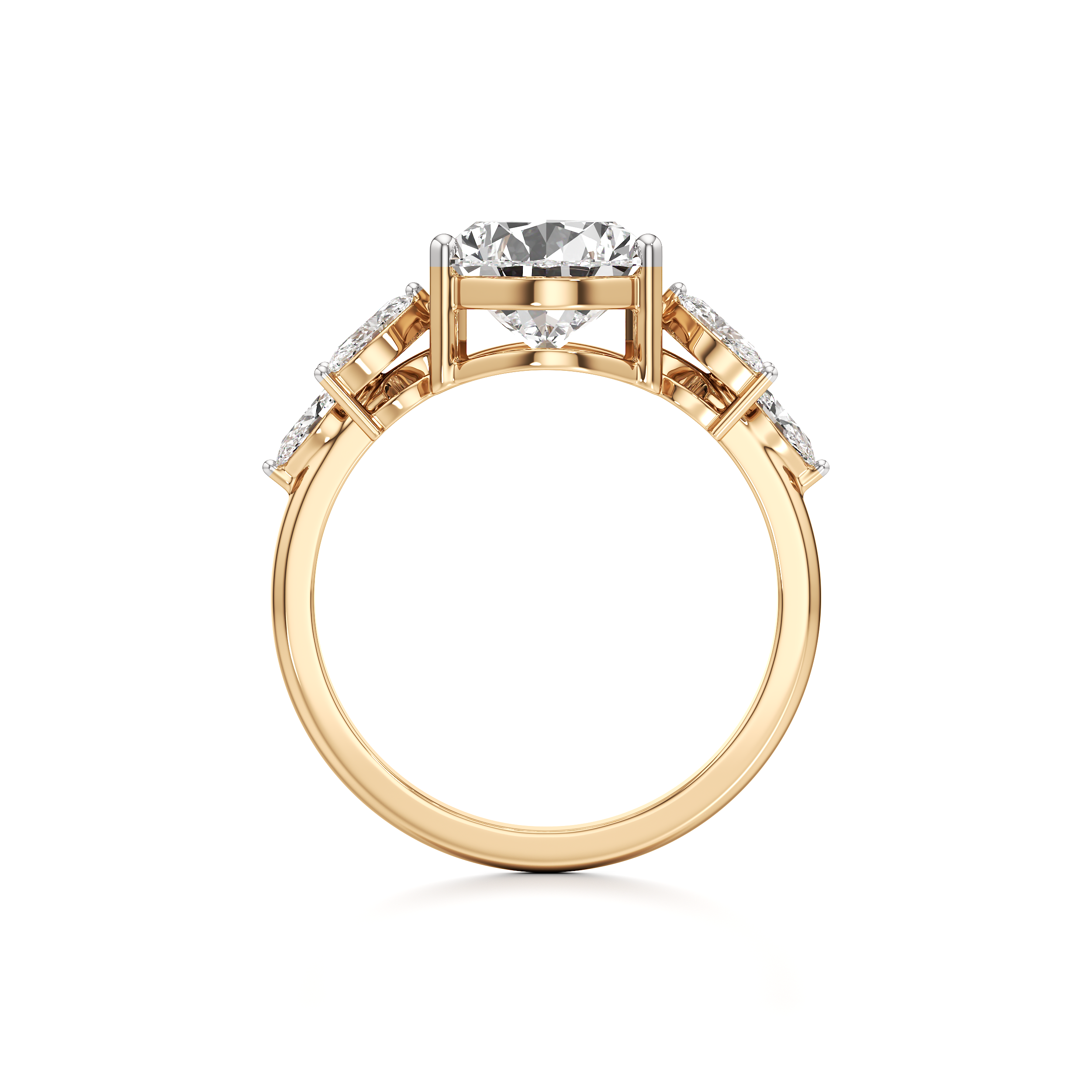 Flower Hugging Marquise Ring