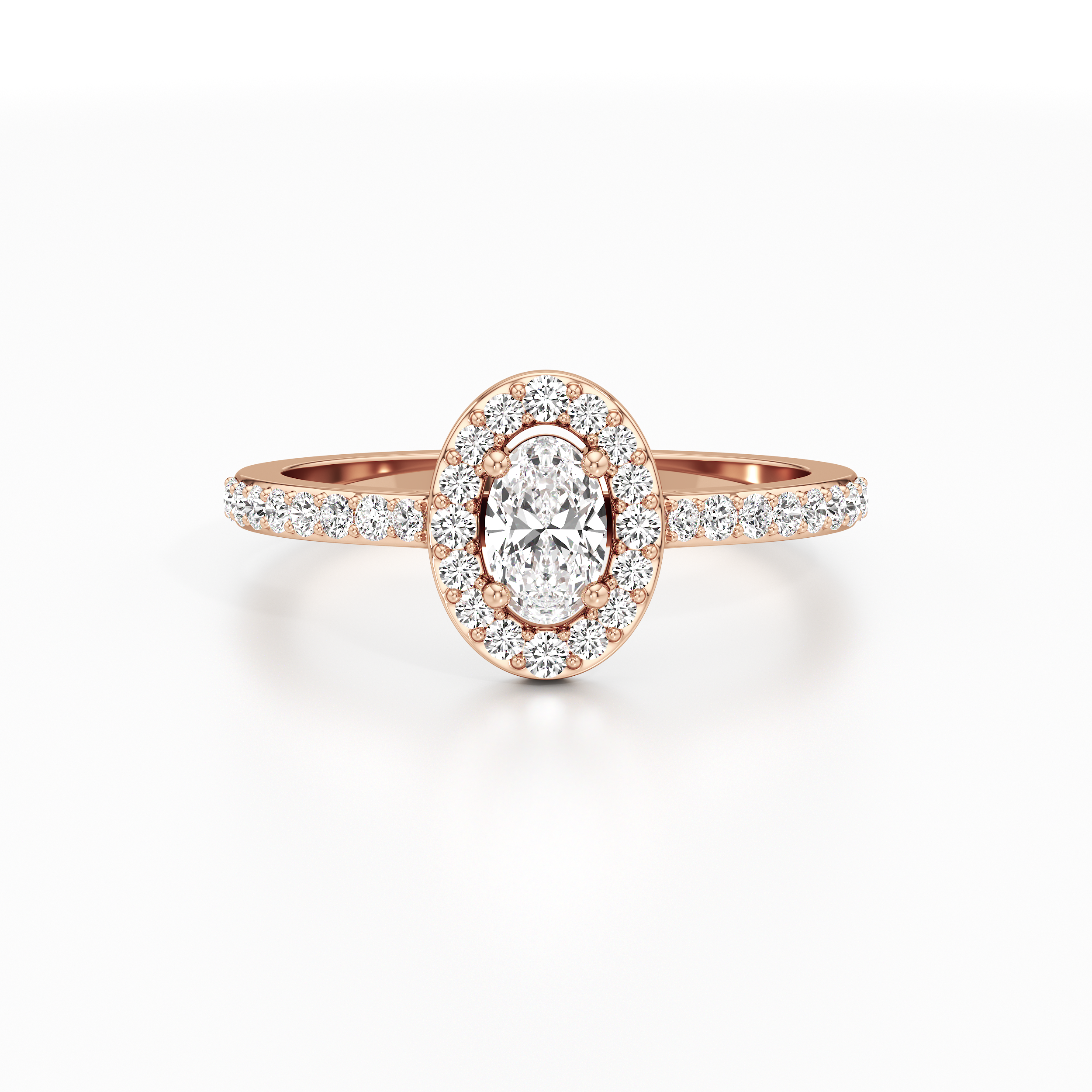Bedazzled Halo Oval Ring