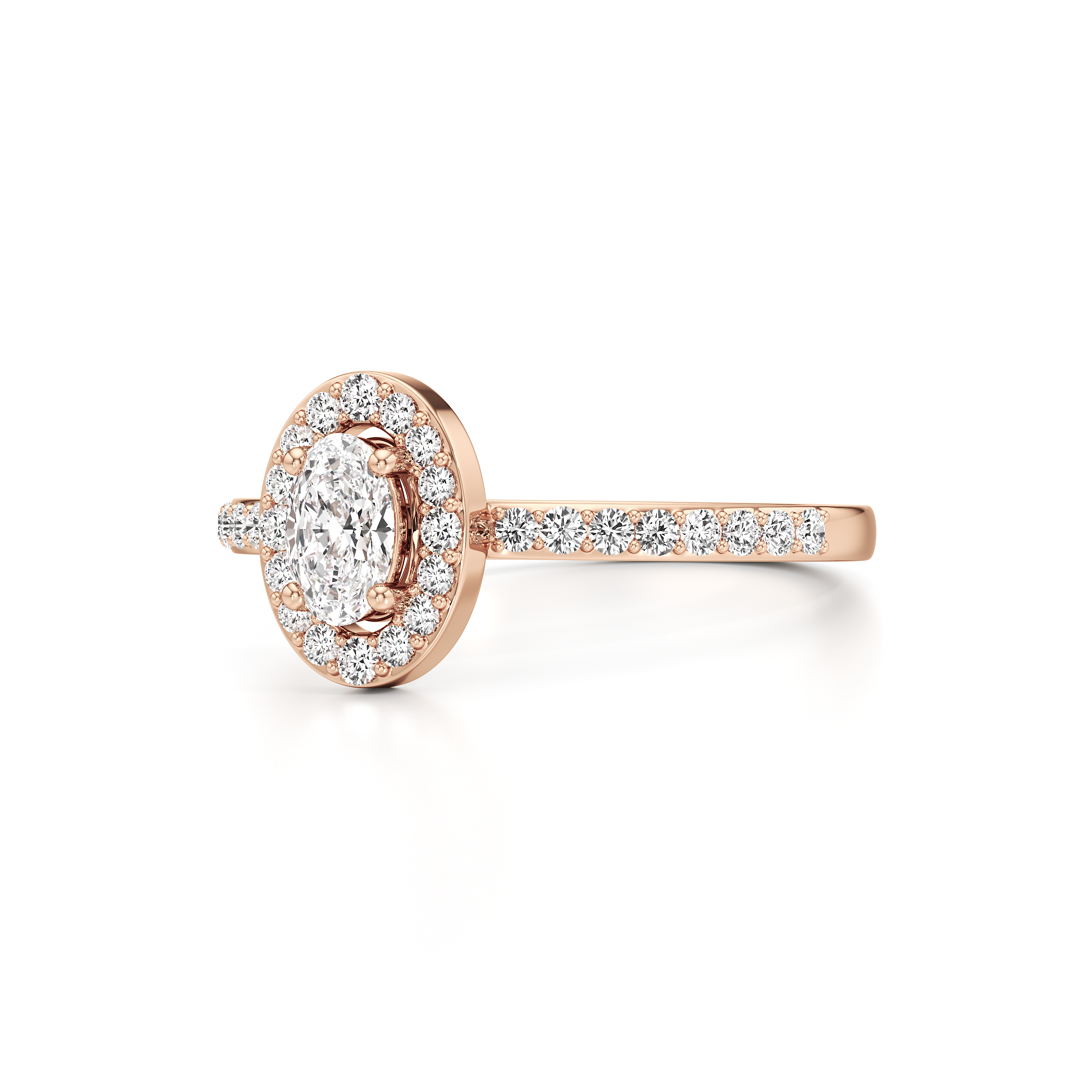 Bedazzled Halo Oval Ring