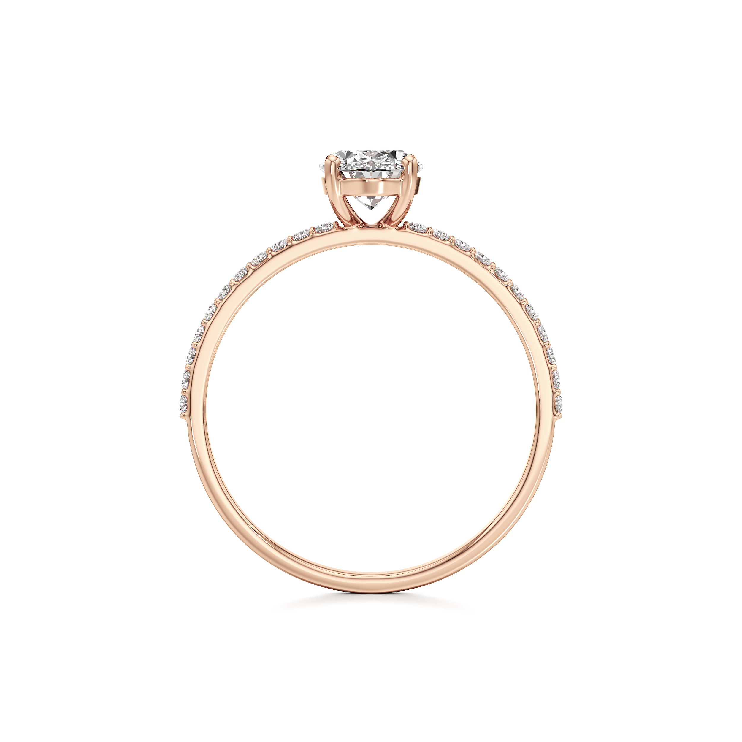 Bedazzled Solitaire Oval Ring