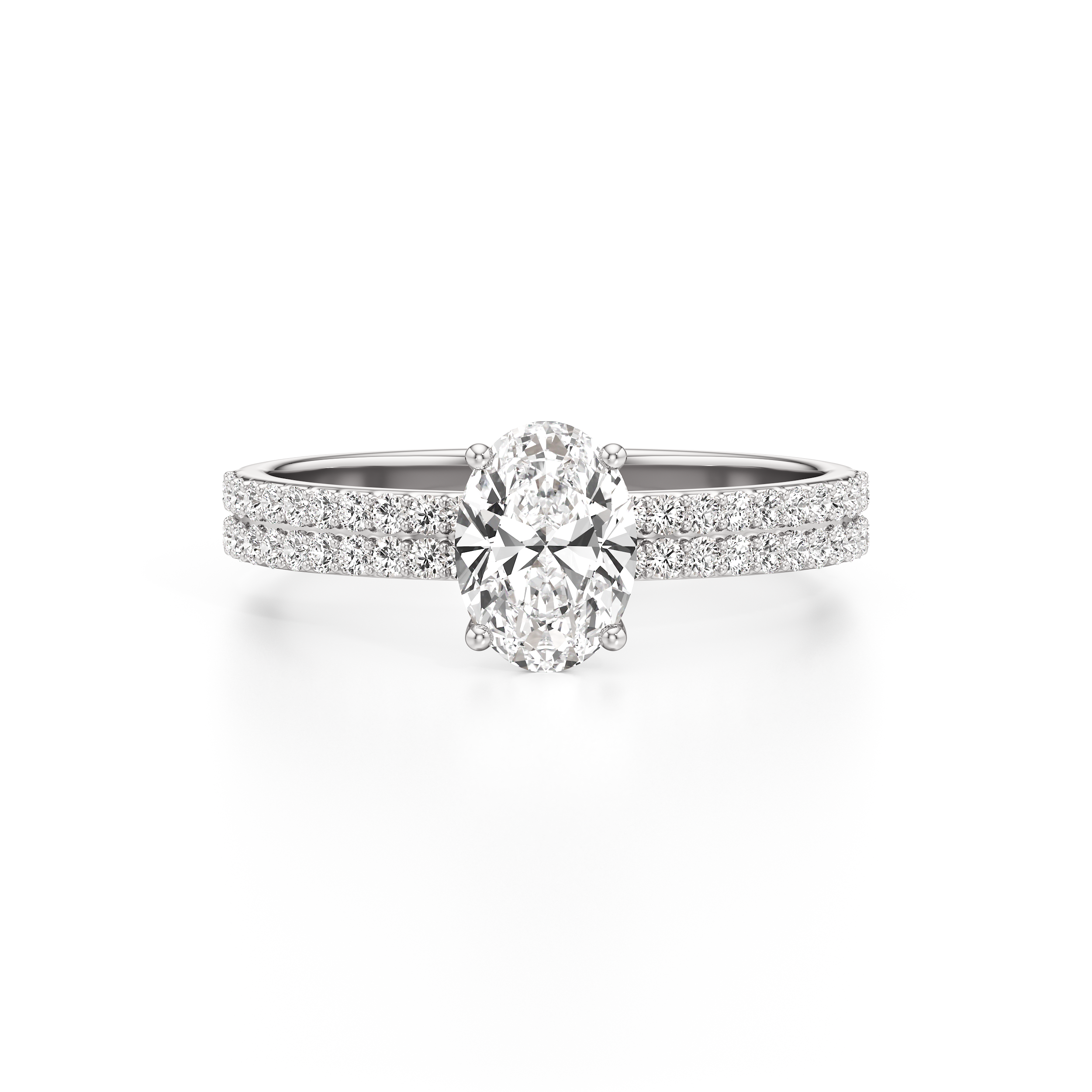 Bedazzled Solitaire Oval Ring