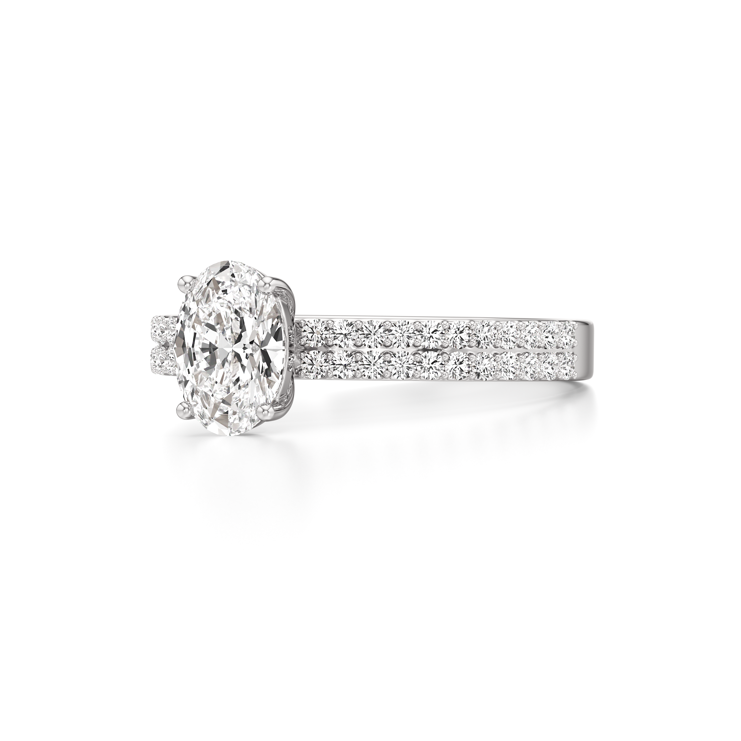 Bedazzled Solitaire Oval Ring