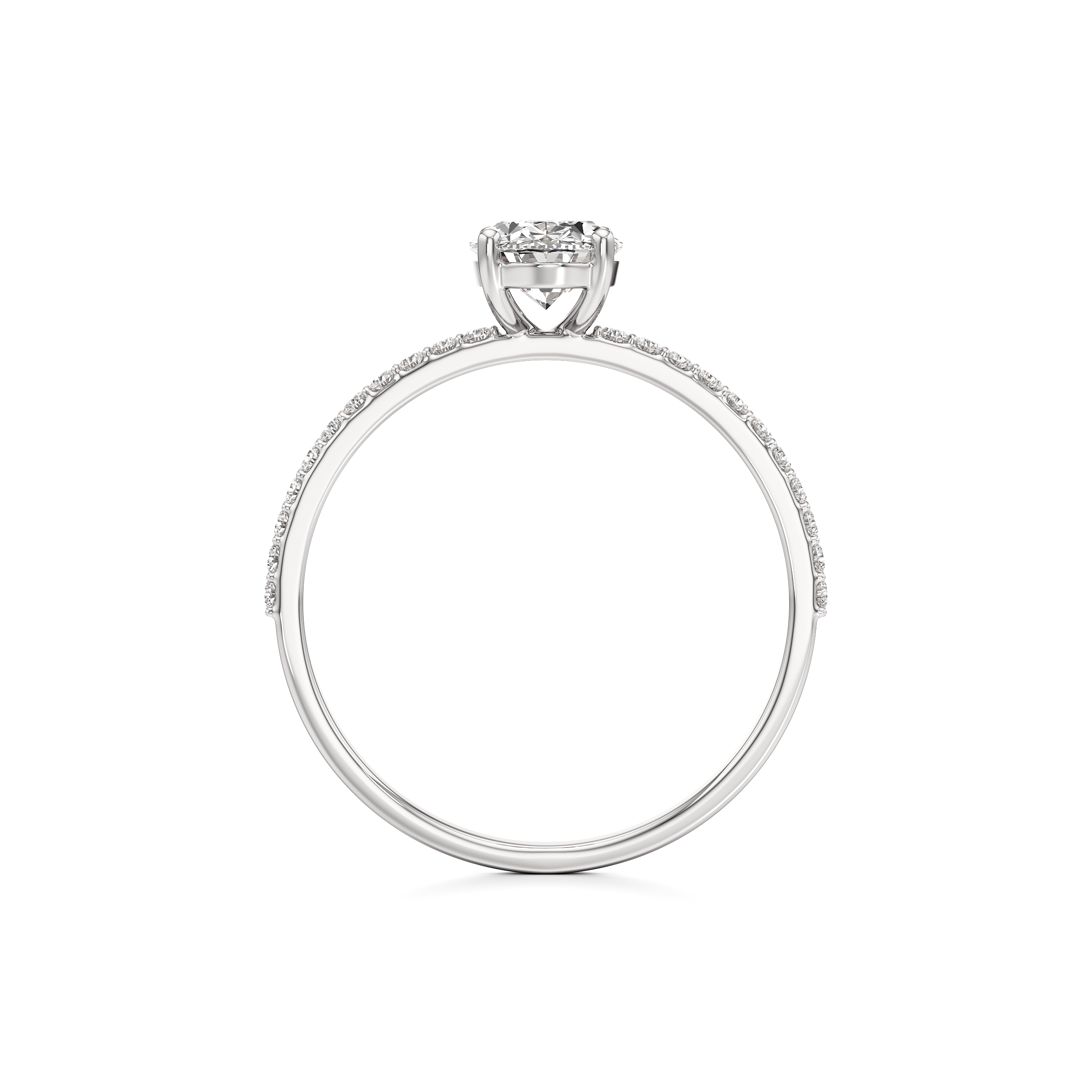 Bedazzled Solitaire Oval Ring