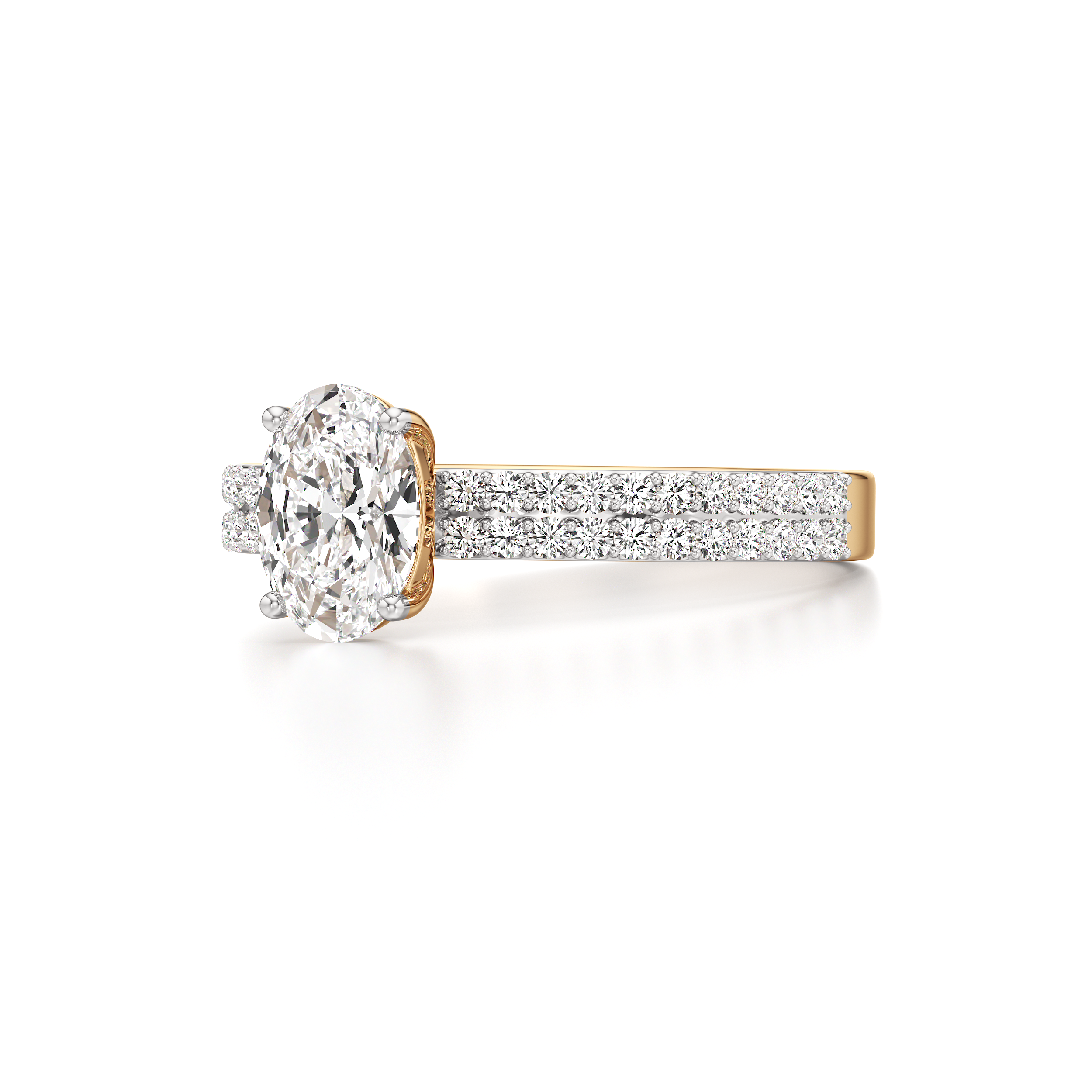 Bedazzled Solitaire Oval Ring