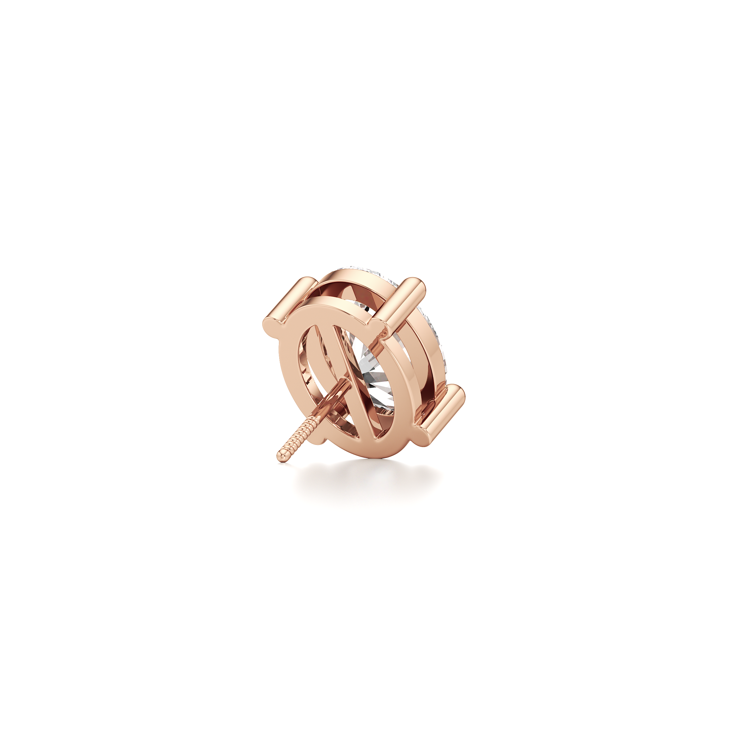 Oval Solitaire Stud Earrings