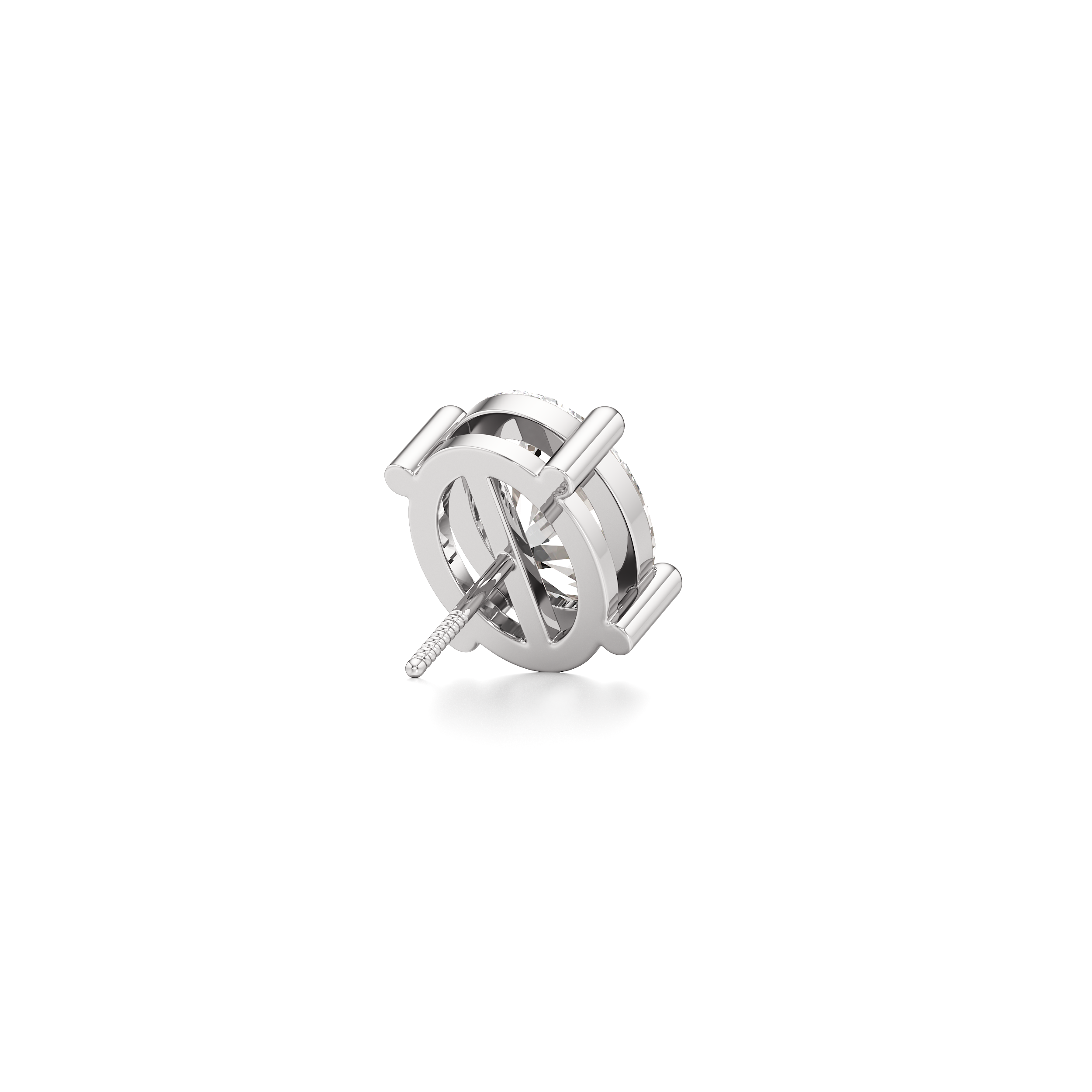 Oval Solitaire Stud Earrings