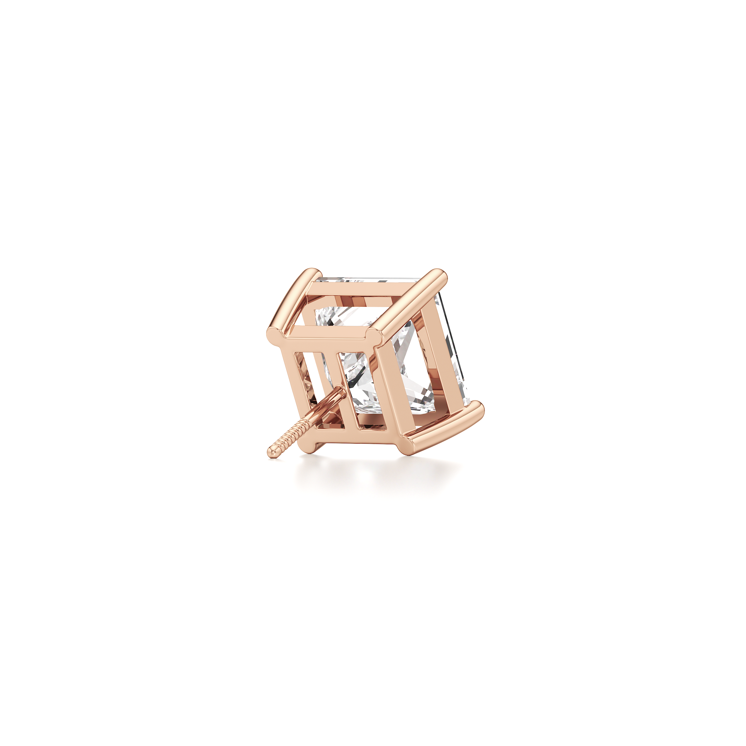 Princess Solitaire Stud Earrings