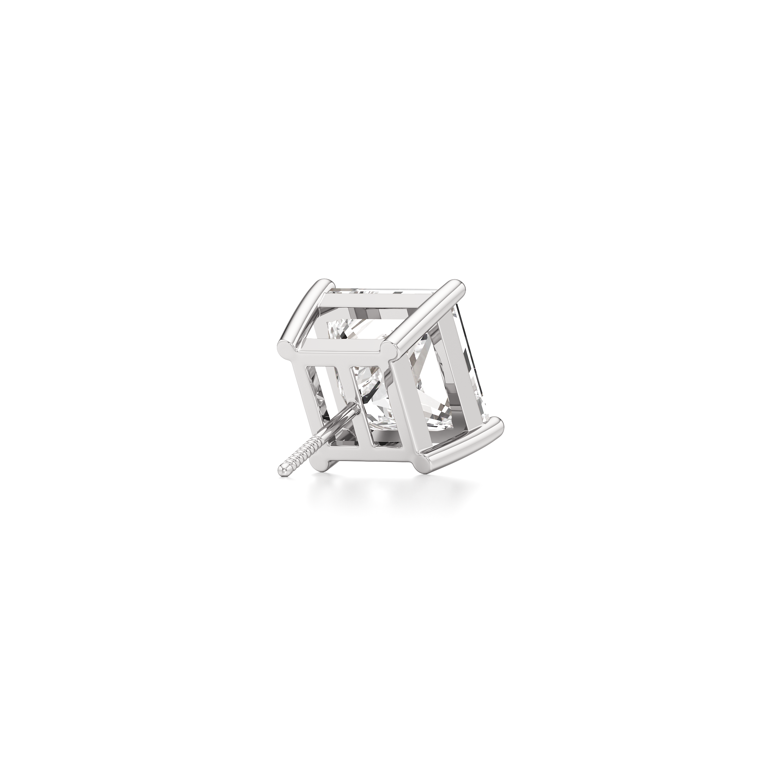 Princess Solitaire Stud Earrings