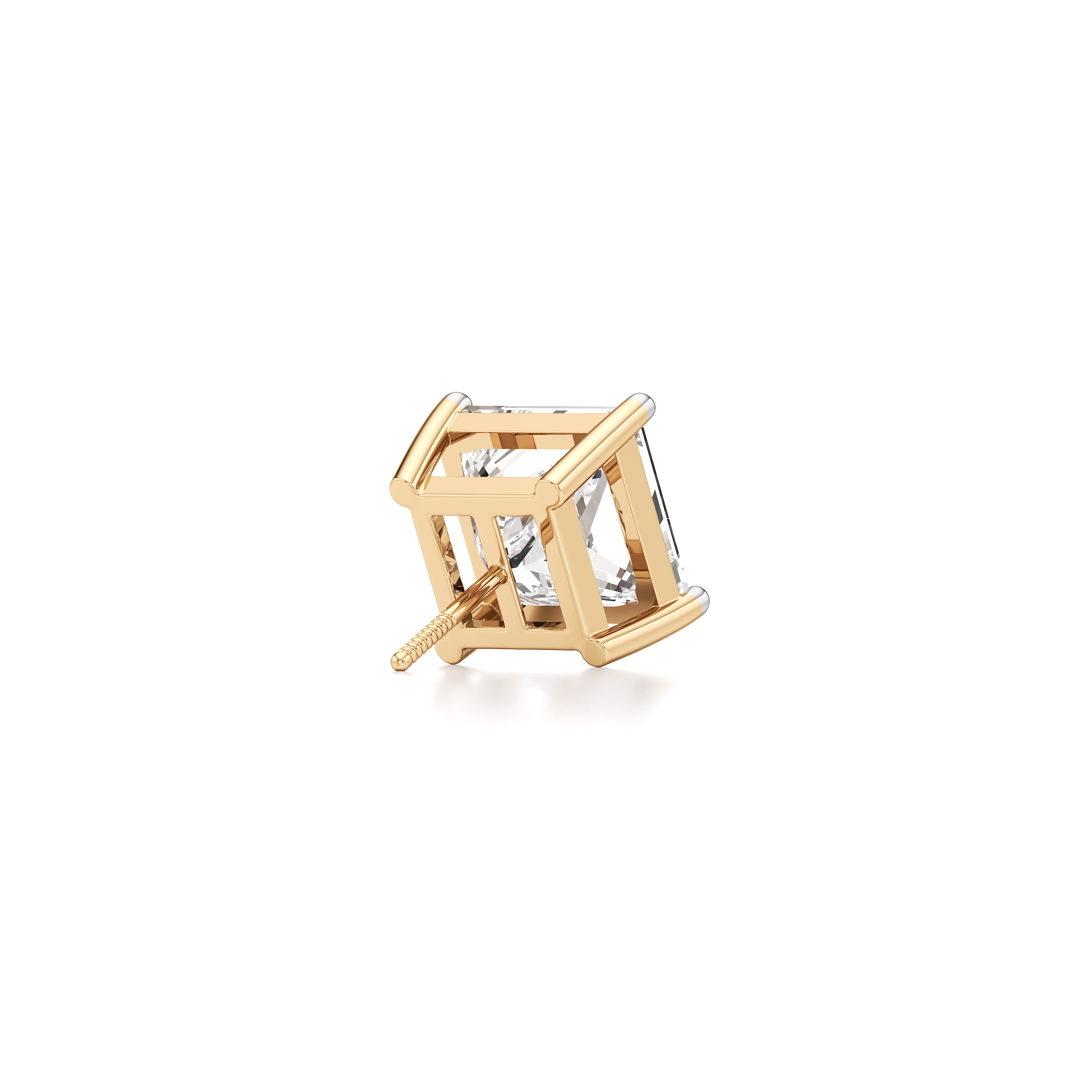 Princess Solitaire Stud Earrings