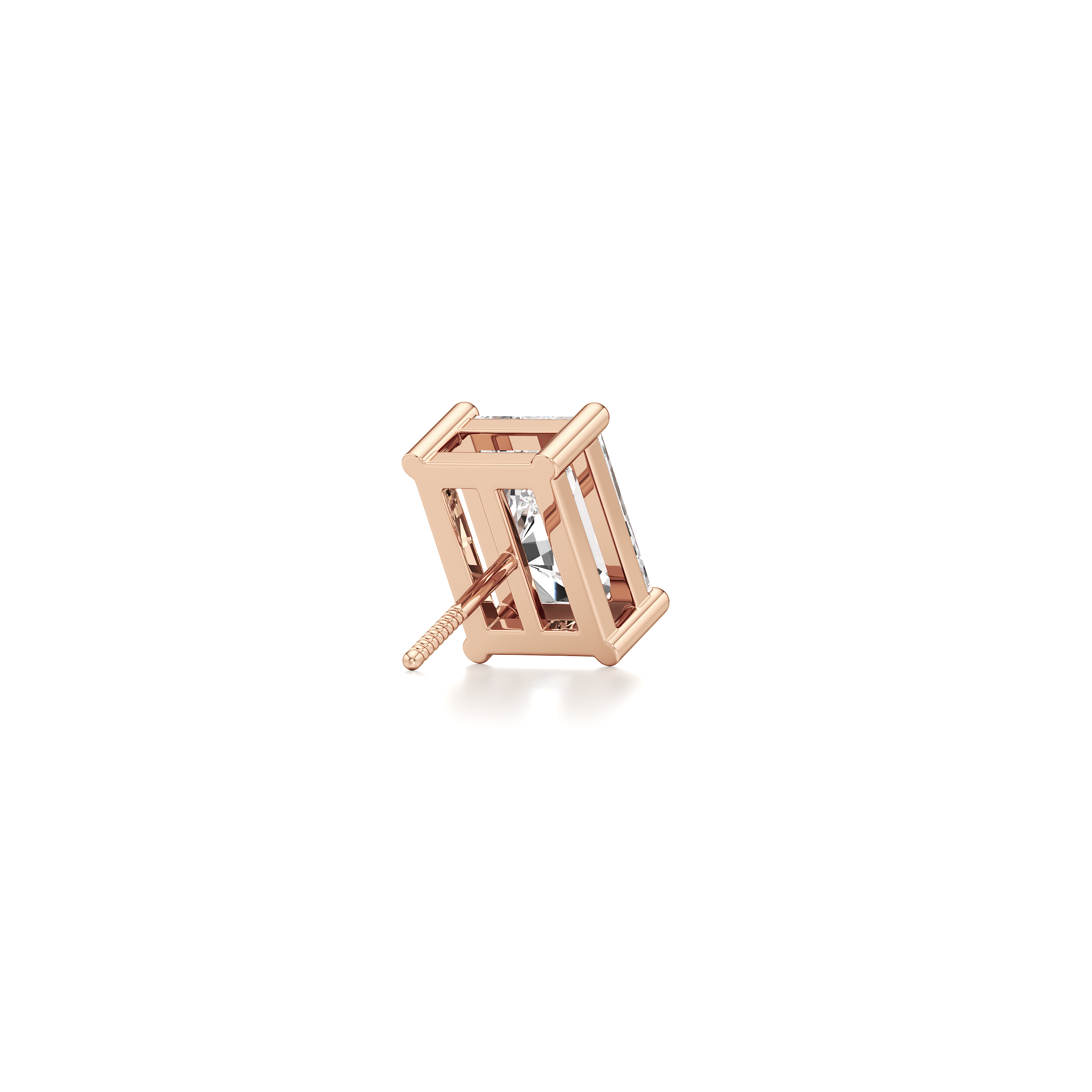 Radiant Solitaire Stud Earrings