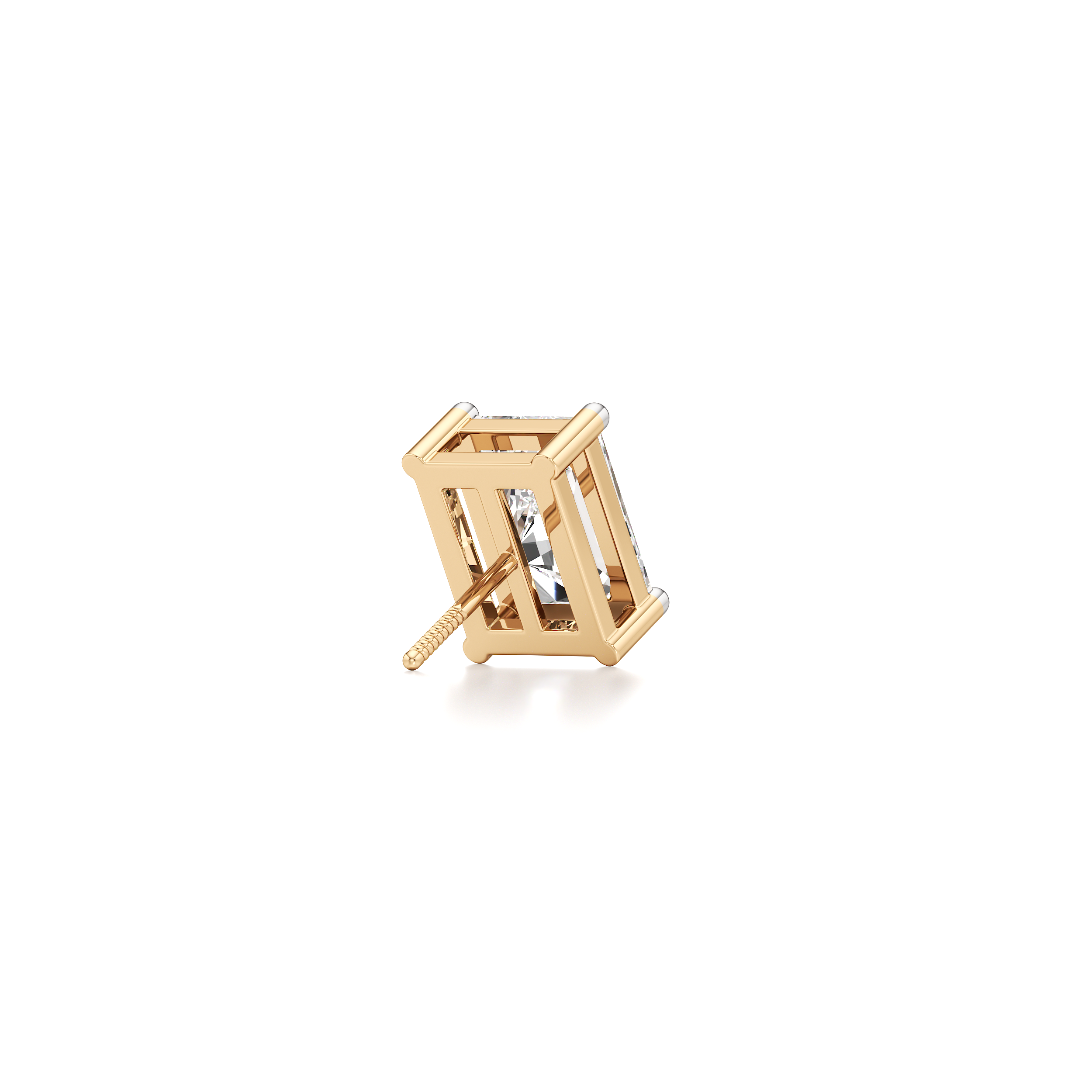 Radiant Solitaire Stud Earrings