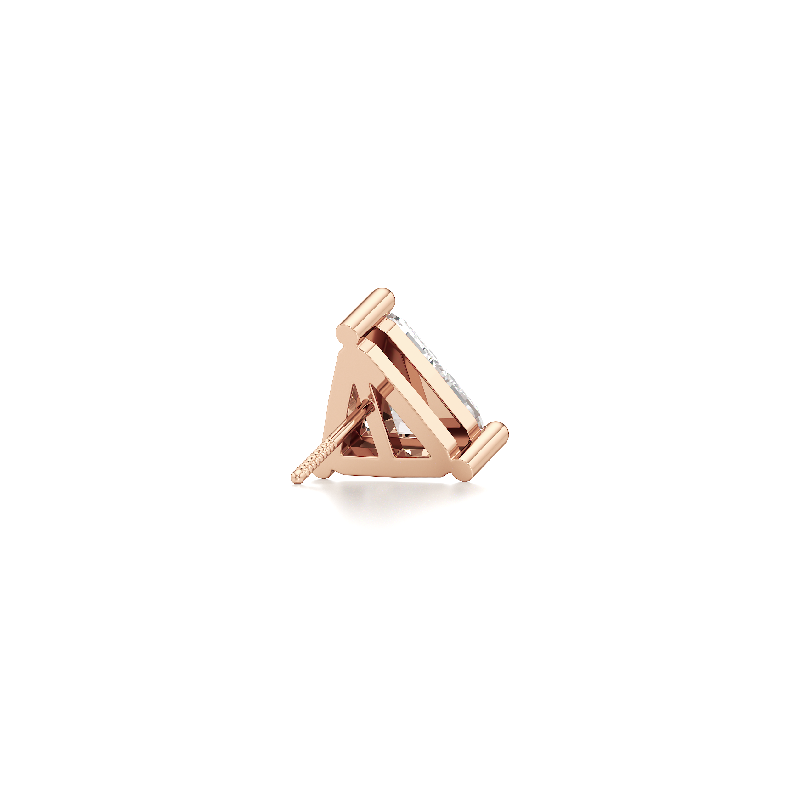 Trillion Cut Solitaire Stud Earrings