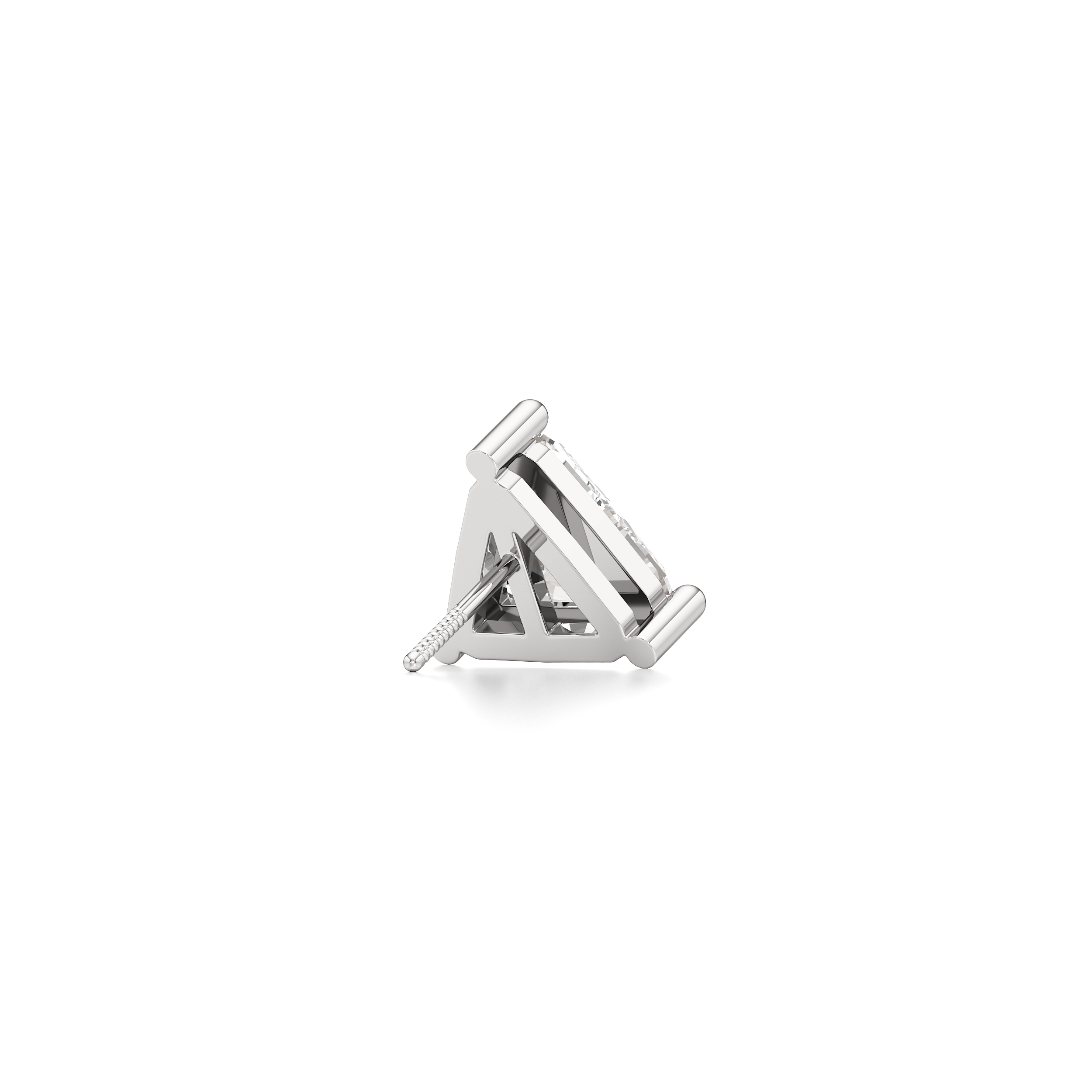 Trillion Cut Solitaire Stud Earrings