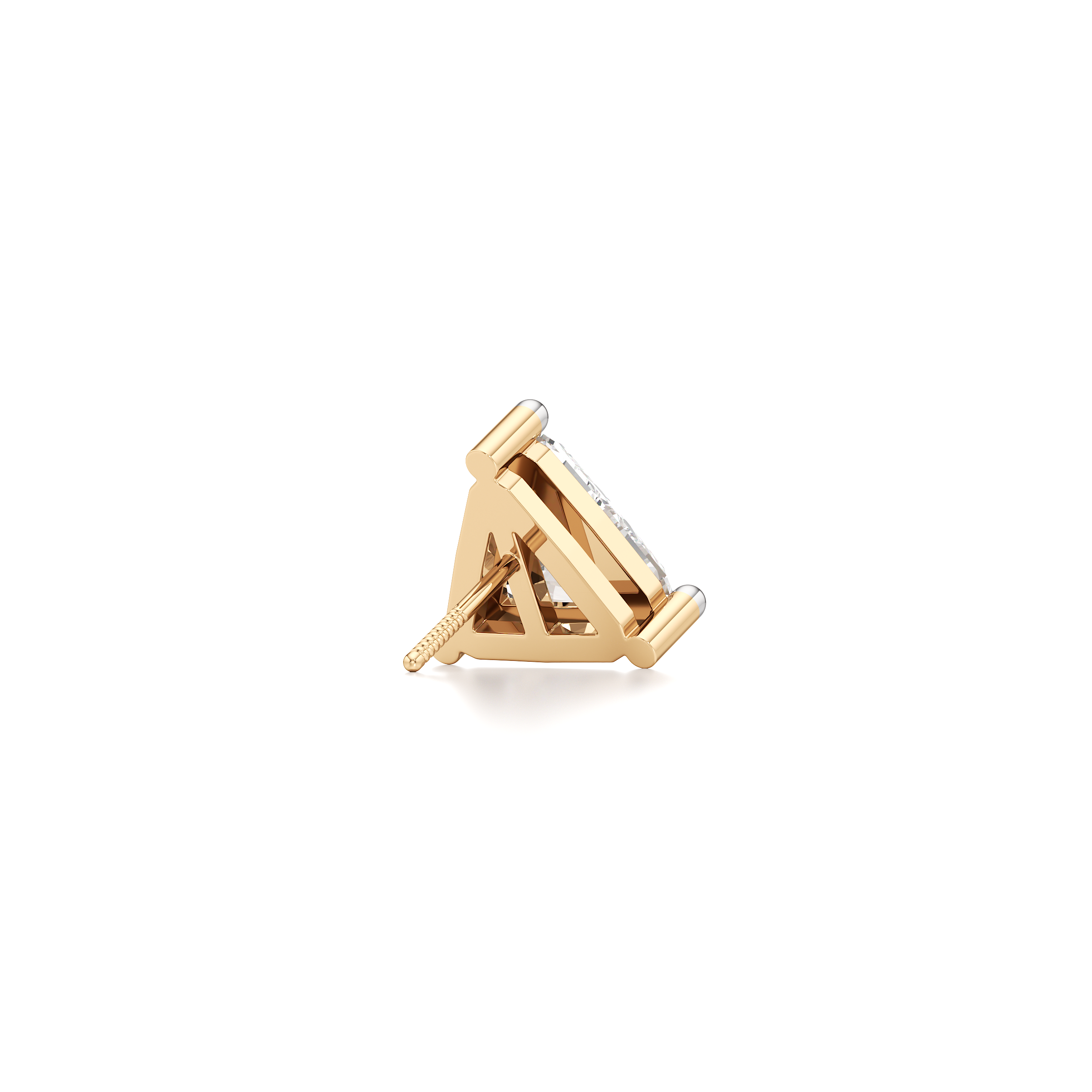 Trillion Cut Solitaire Stud Earrings