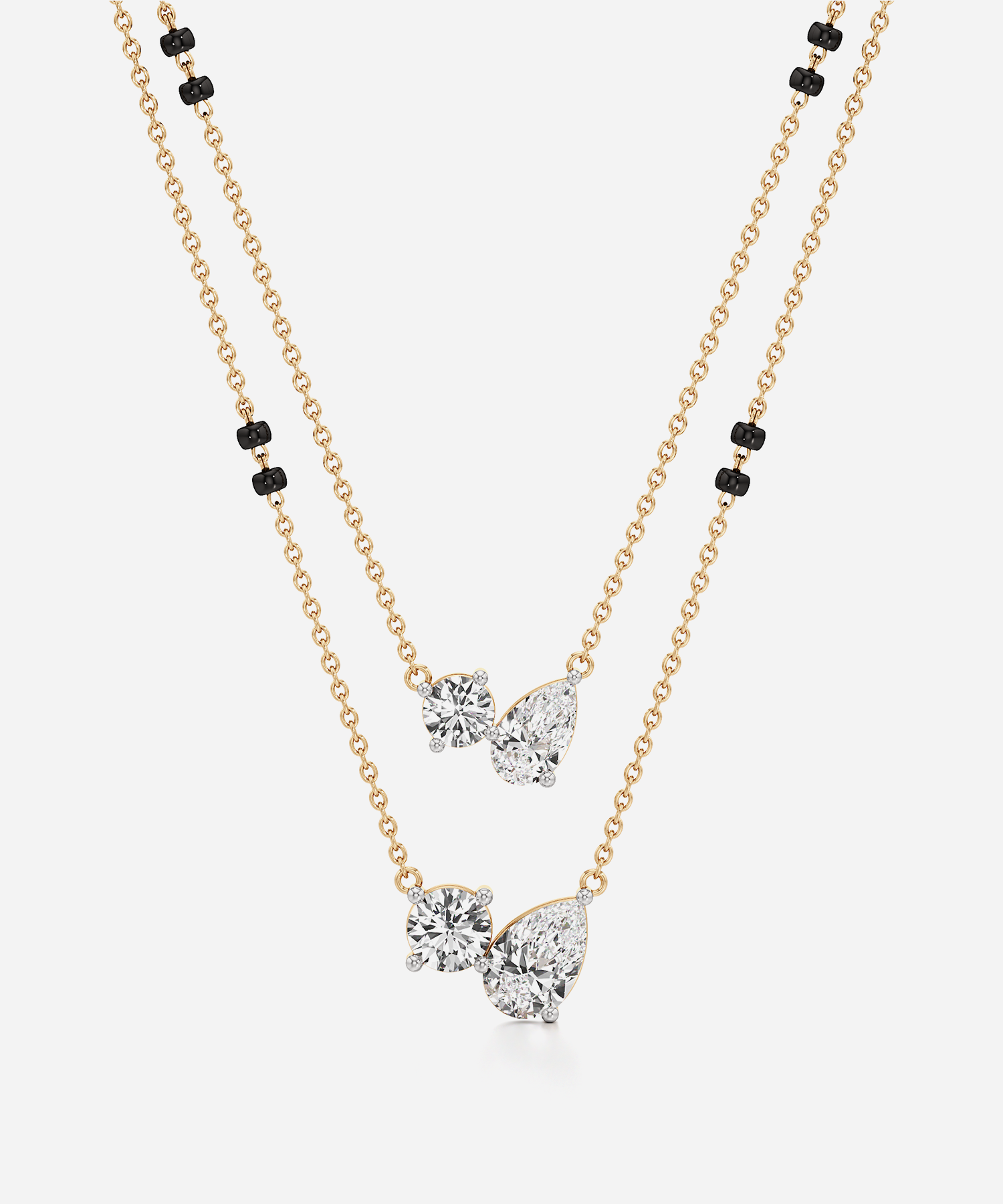 lab grown diamond mangalsutra
