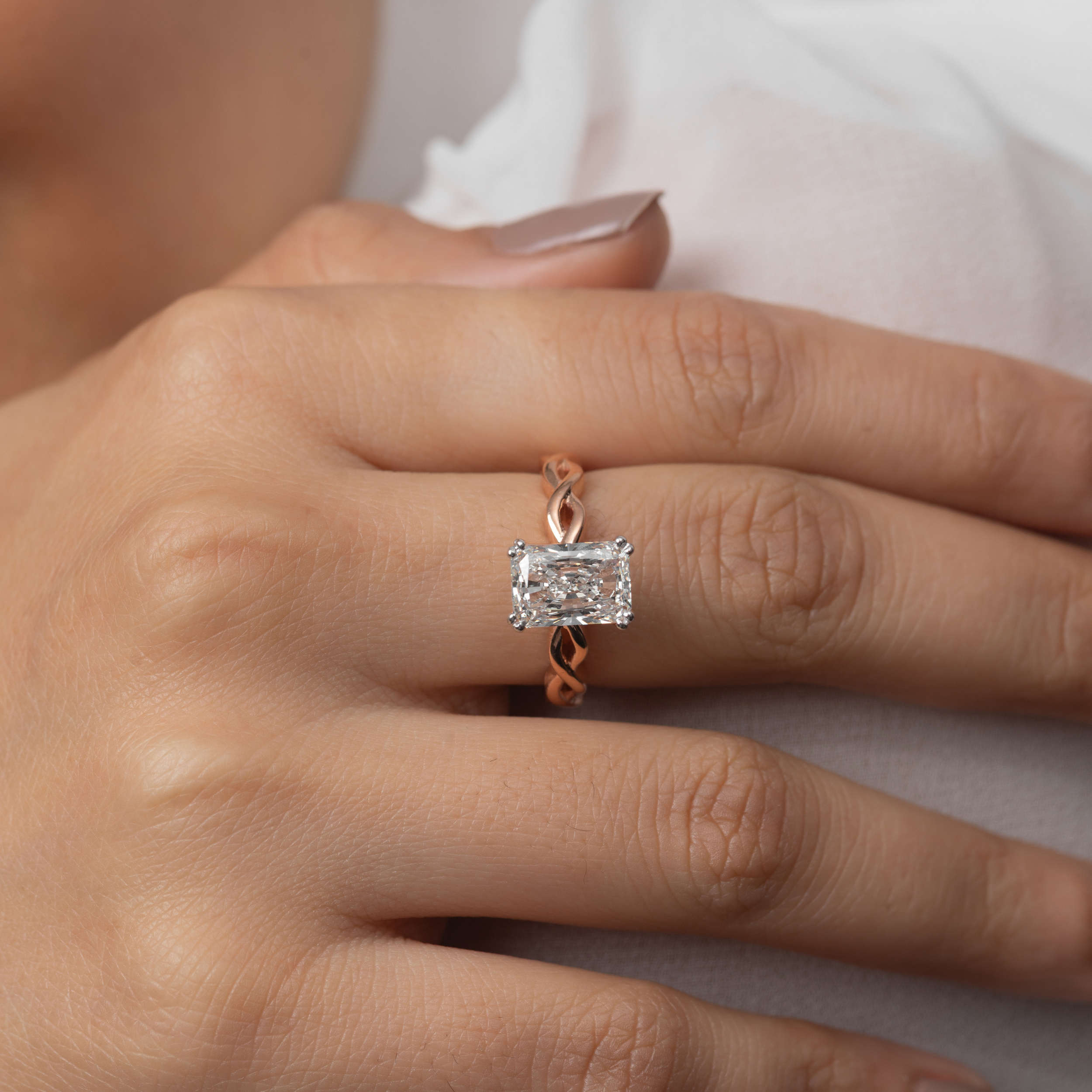 Solitaire Loop Band Ring