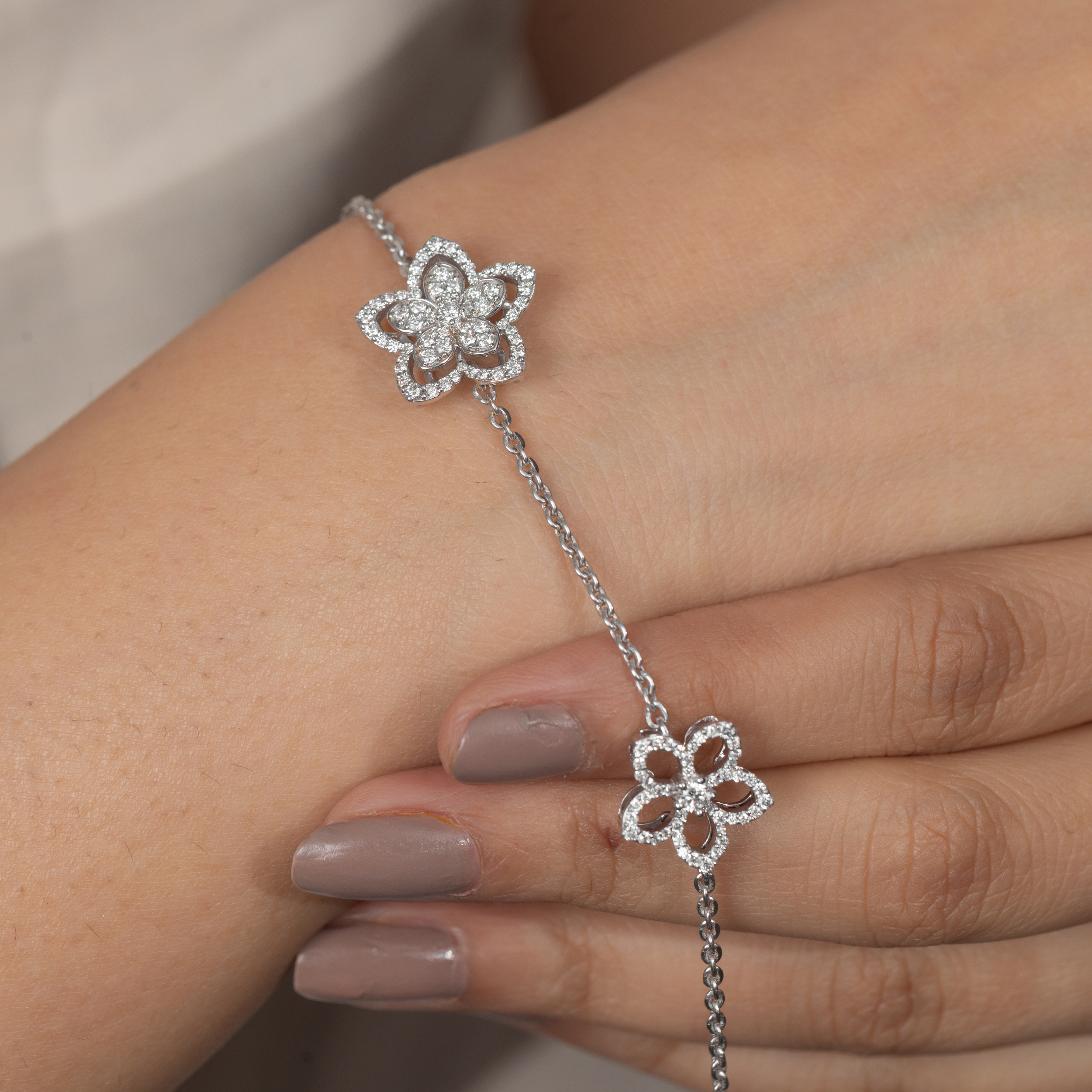 Blooming Flower Tennis Bracelet