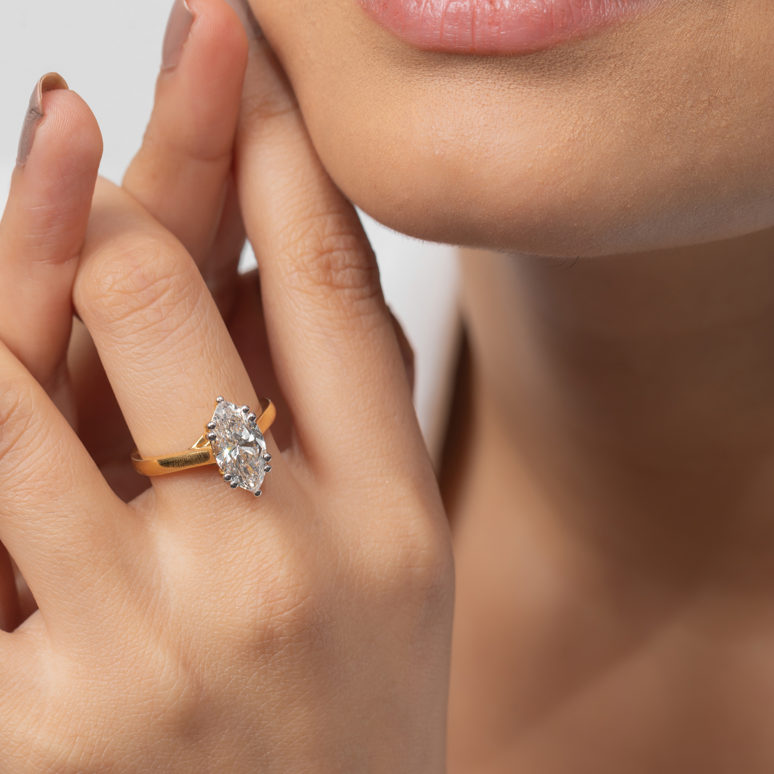 Classic Solitaire Marquise Ring