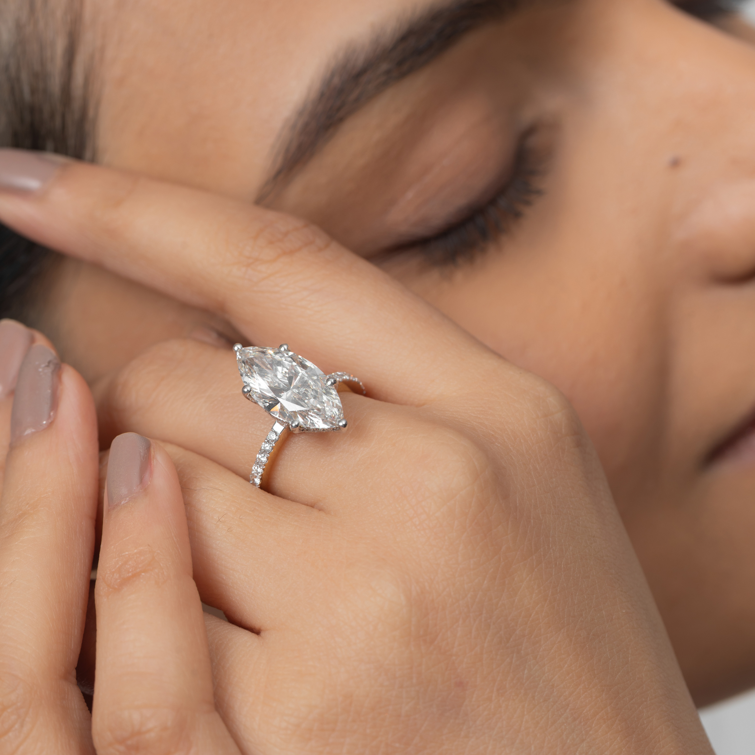 Classic Marquise Pave Ring