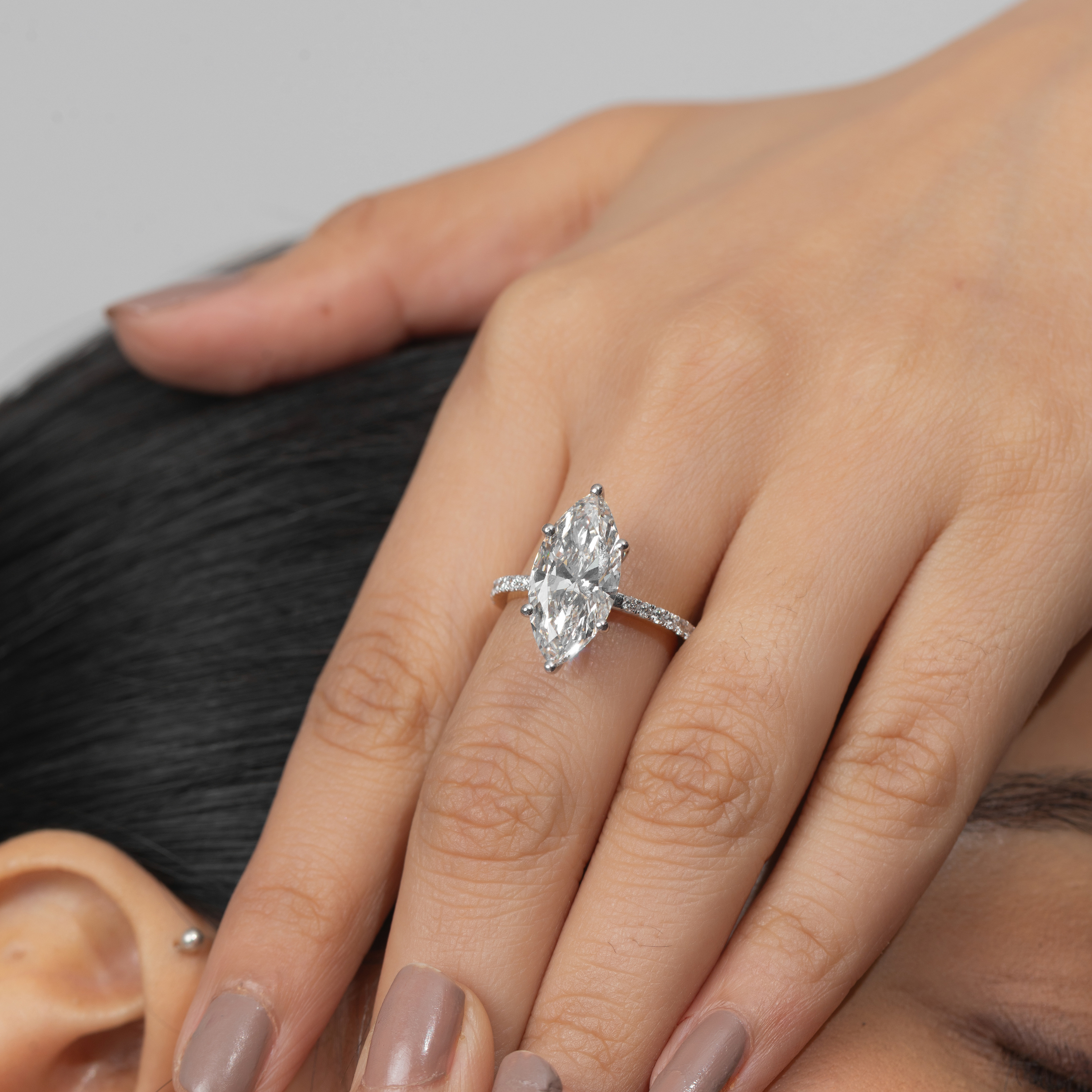 Classic Marquise Pave Ring