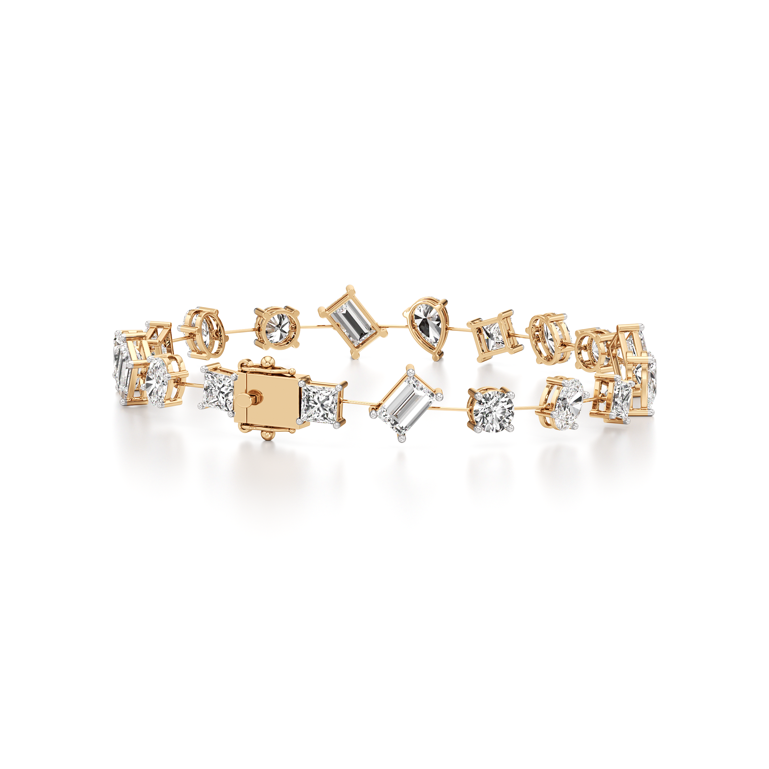 Mix Shape Tennis Bracelet