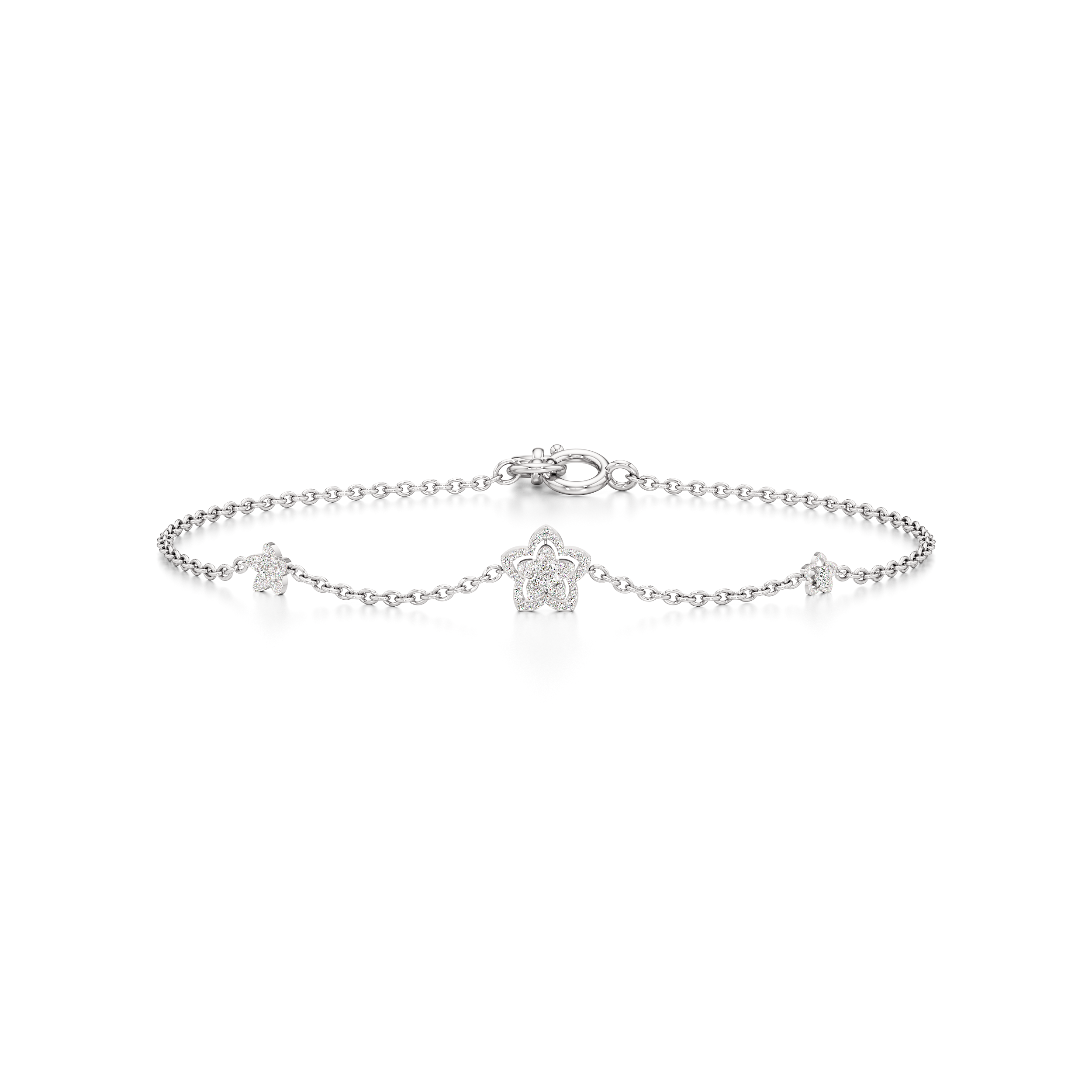 Blooming Flower Tennis Bracelet
