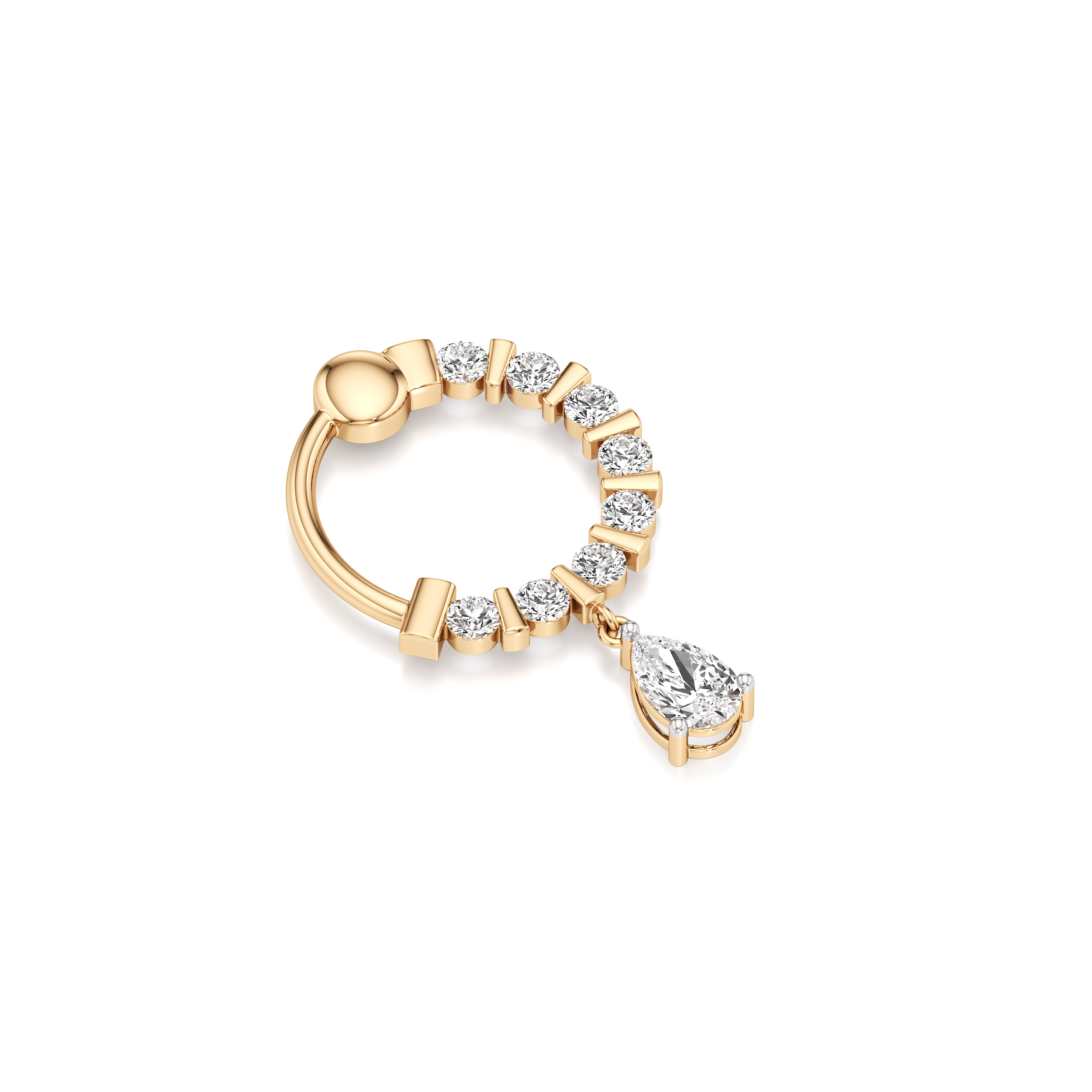 Teardrop Hoop Nose Ring