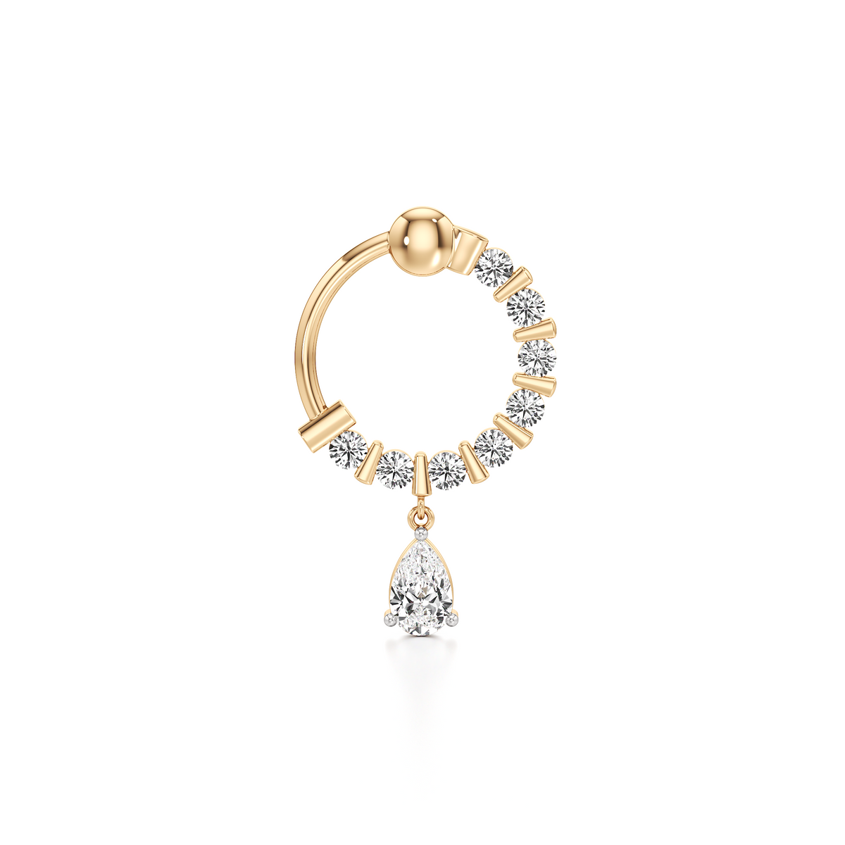 Snot Drop Rings Teardrop Hoop Nose Ring