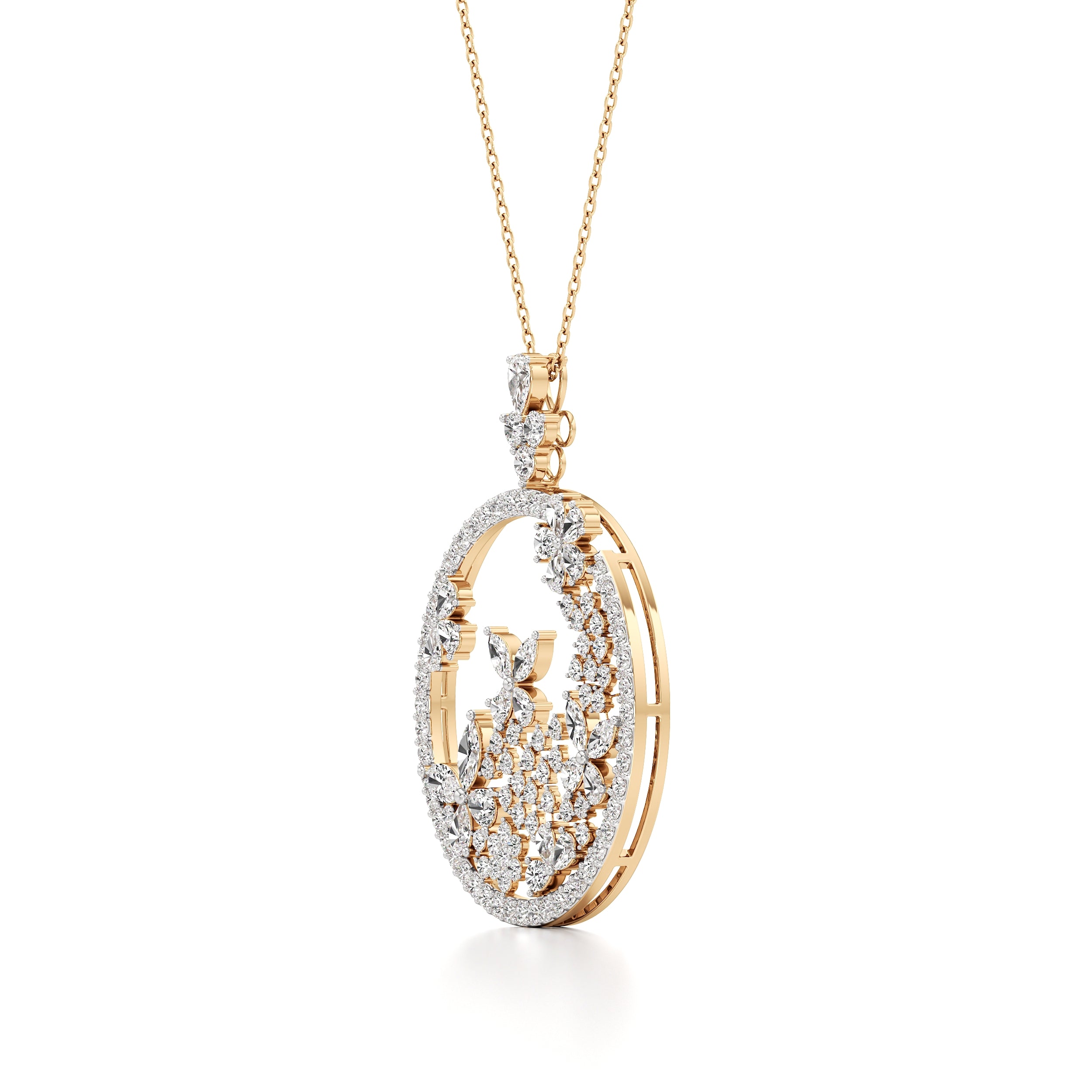 Blossom Diamond & Ruby Pendant