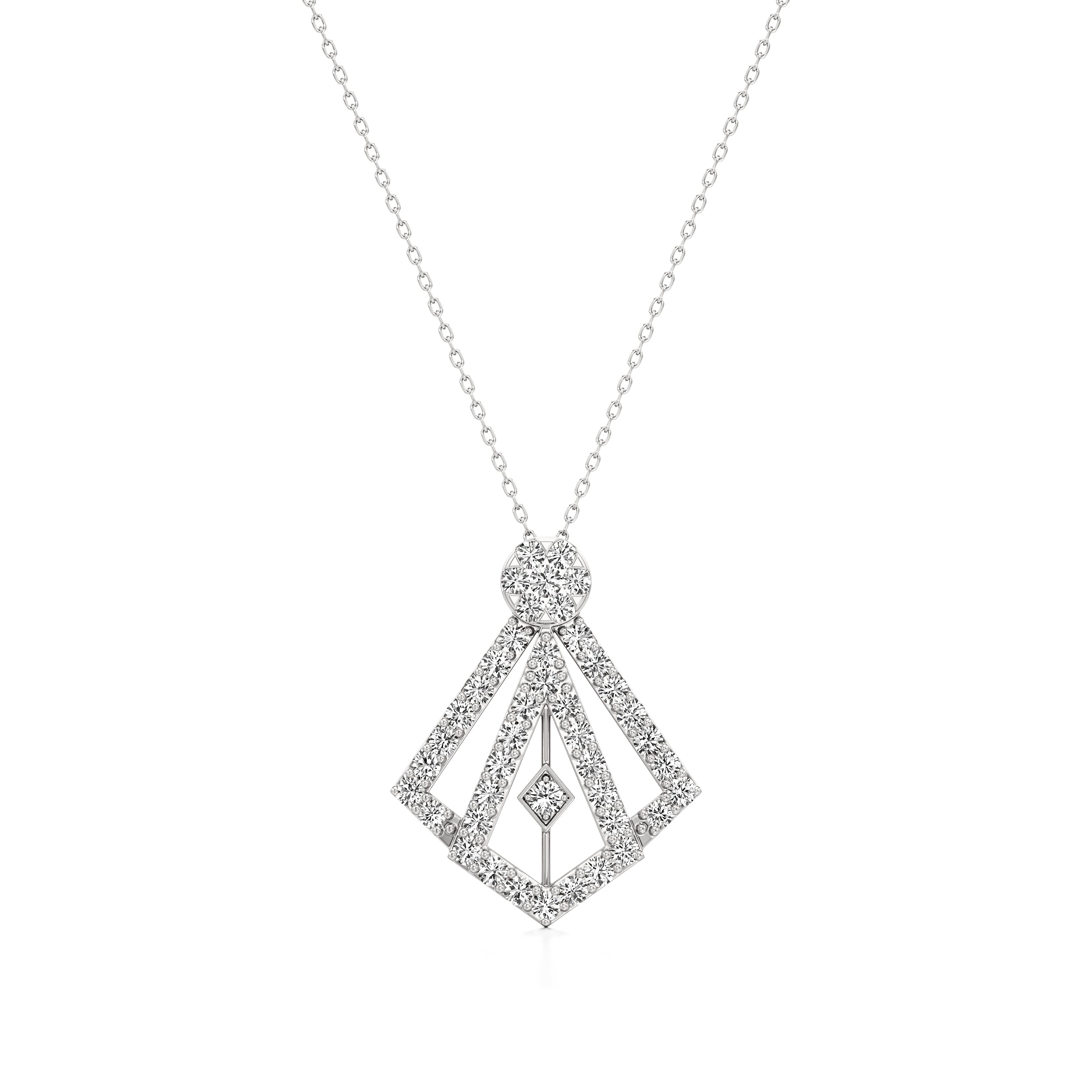 Art Deco Delicate Diamond Pendant