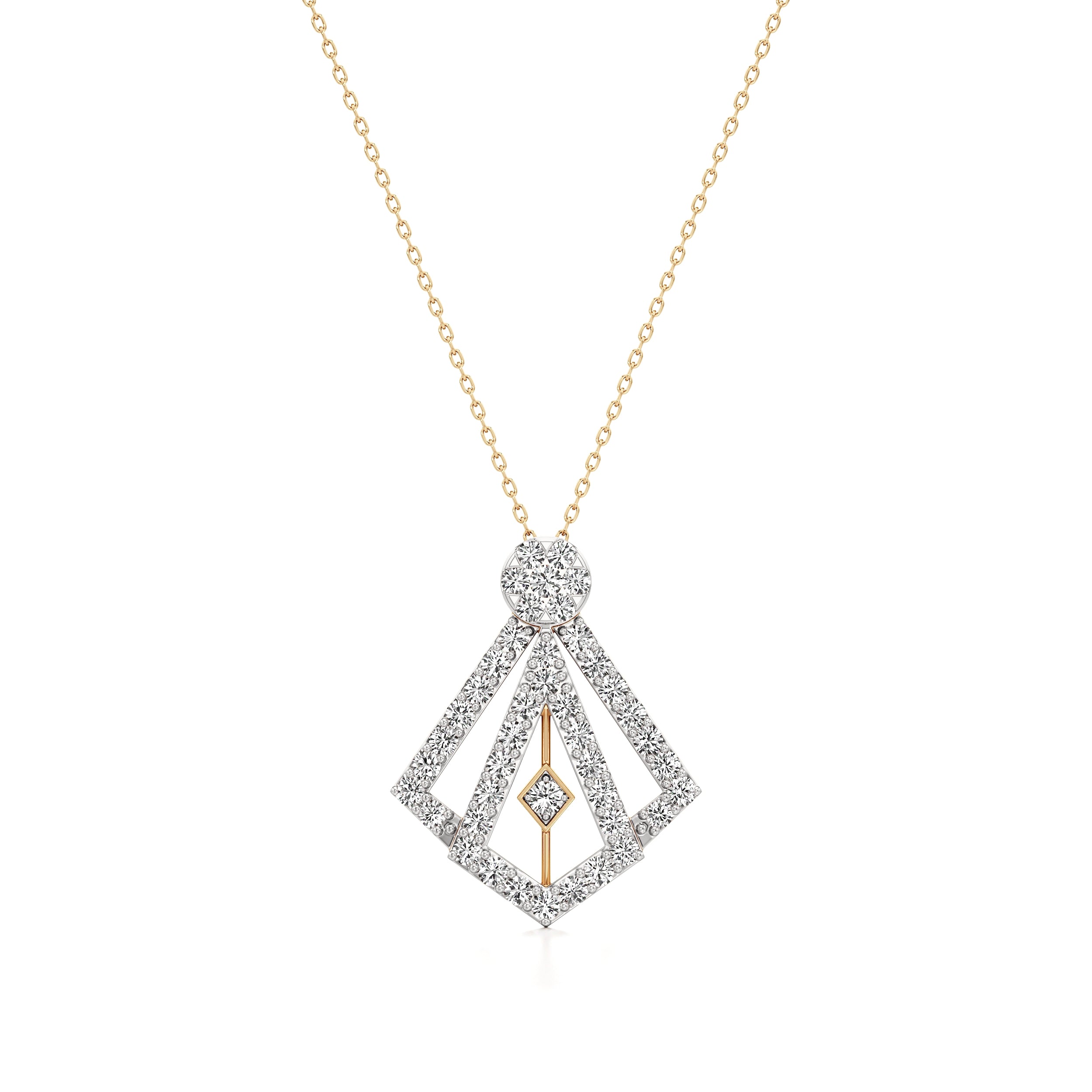 Art Deco Delicate Diamond Pendant