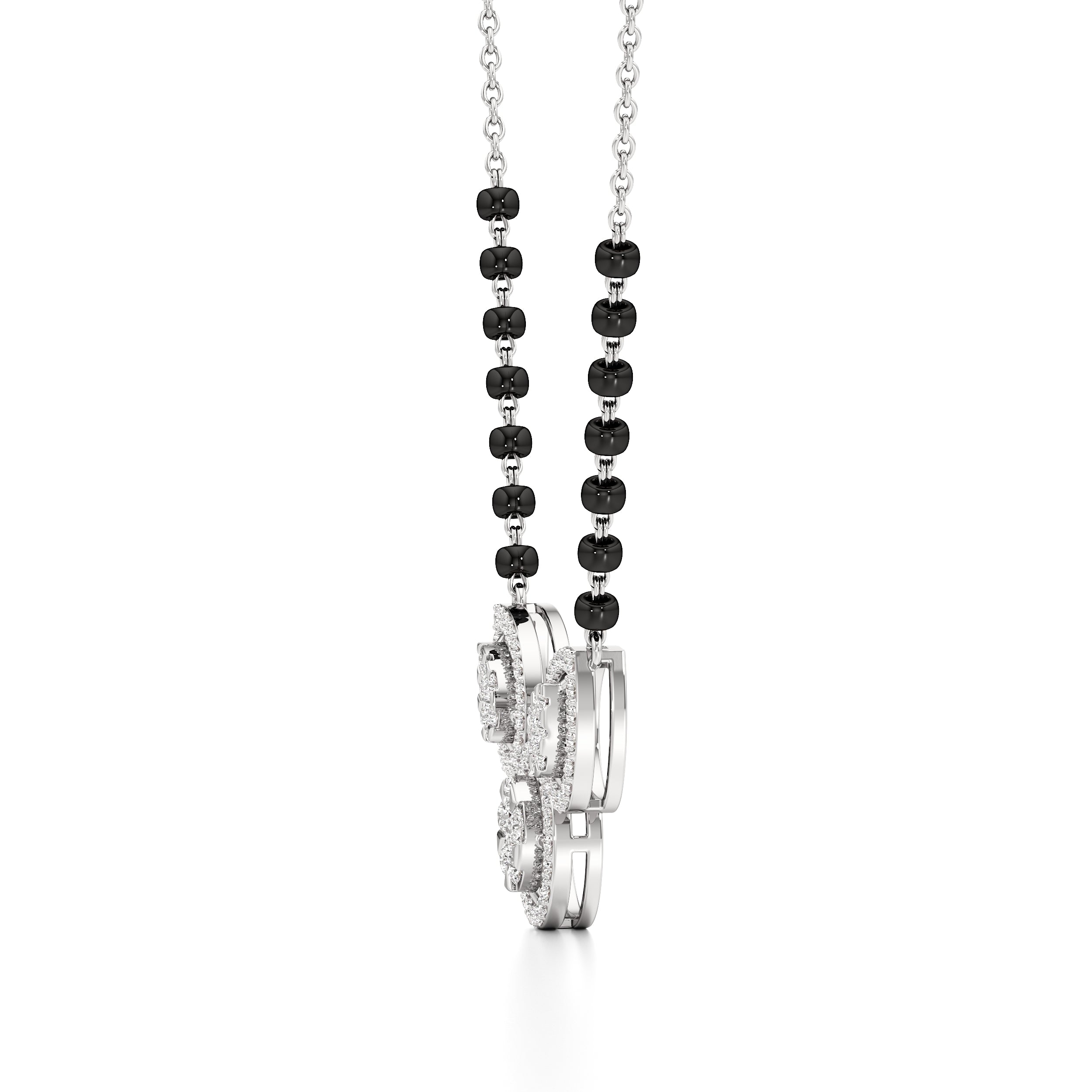 Trinity Halo Diamond Mangalsutra