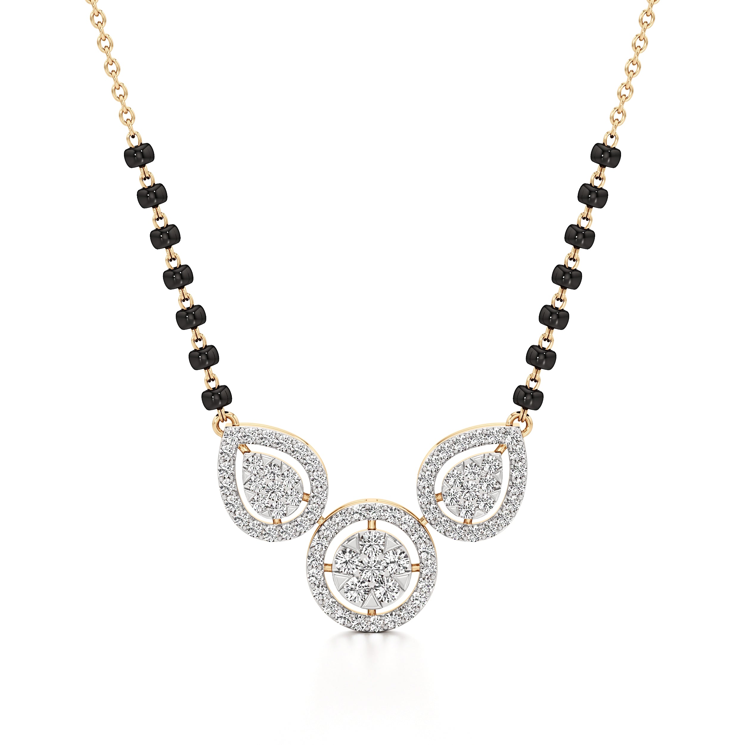 Trinity Halo Diamond Mangalsutra