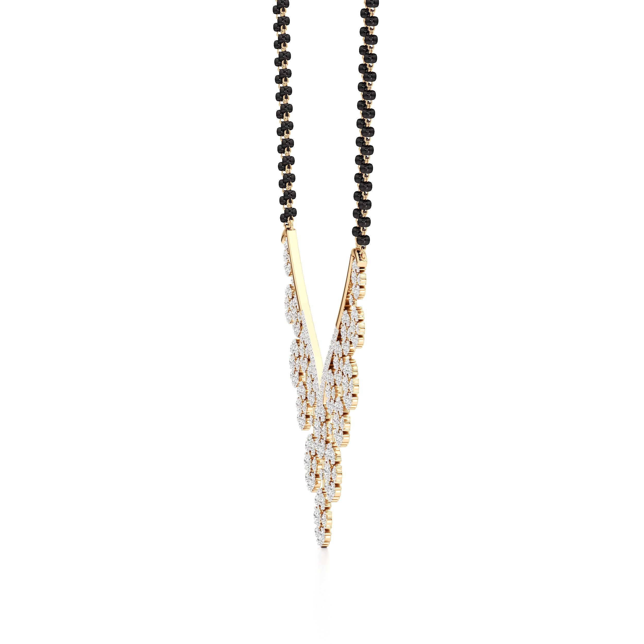 Floral Cluster Diamond Mangalsutra