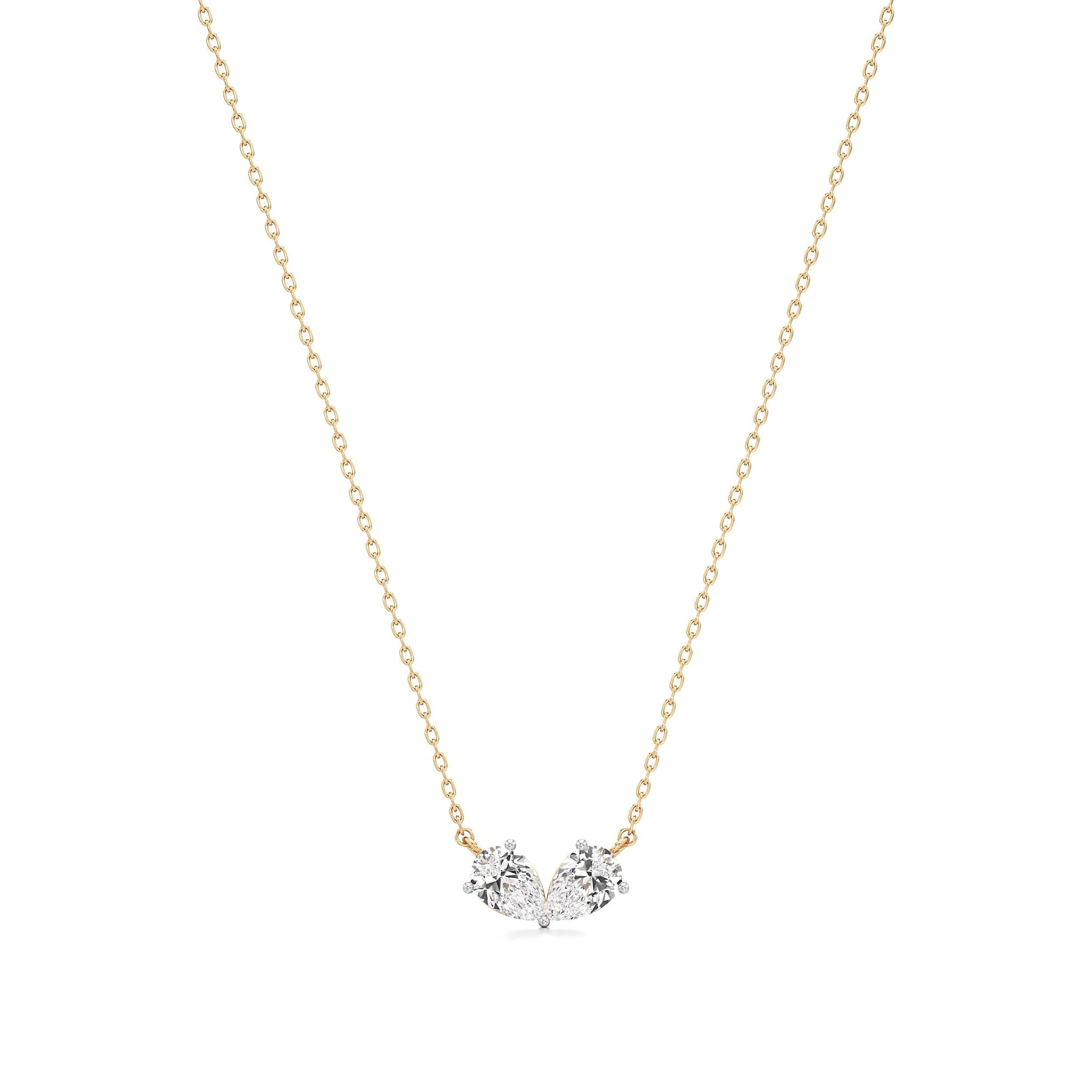 Double Pear Love Chain Pendant
