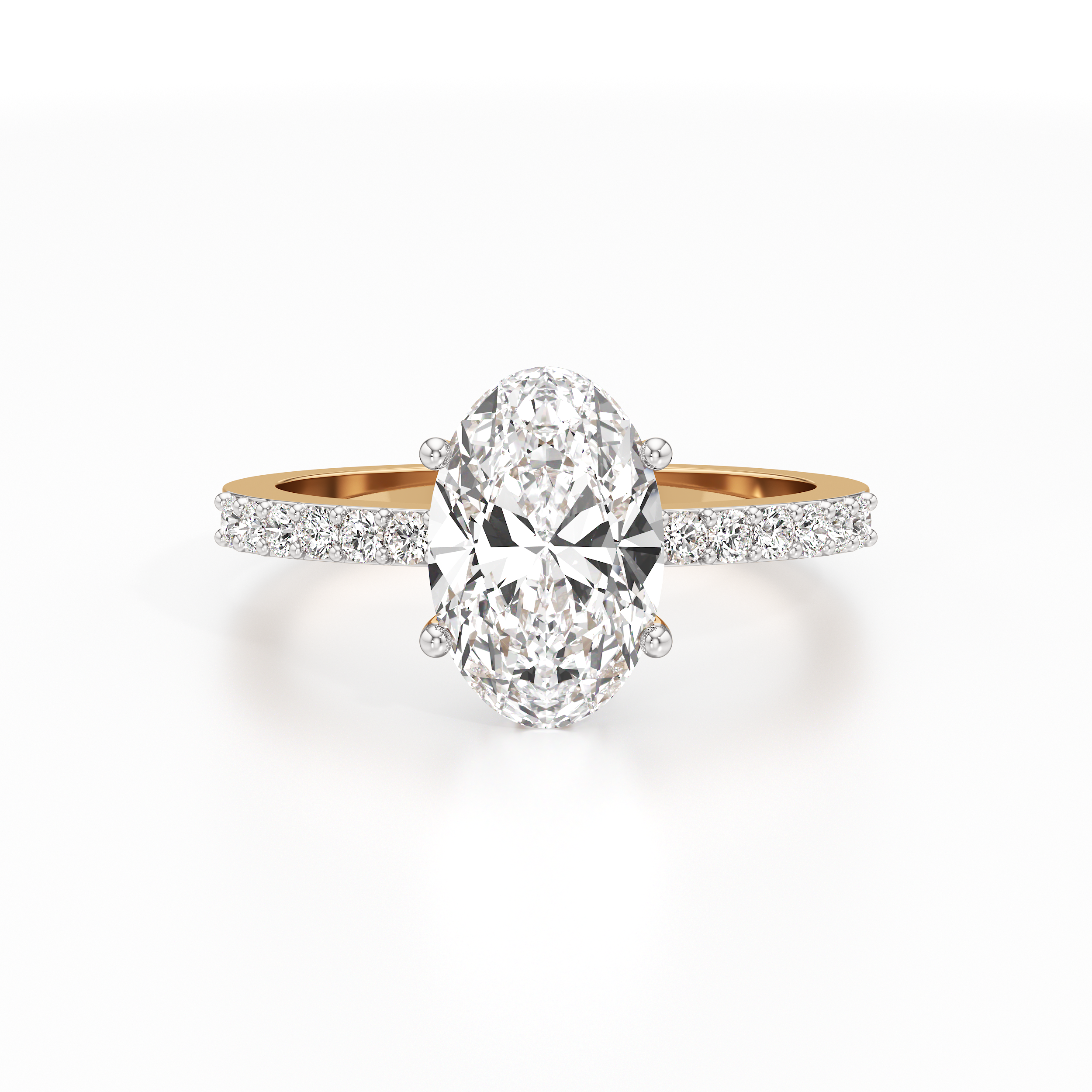 Solitaire Pave Classic Ring