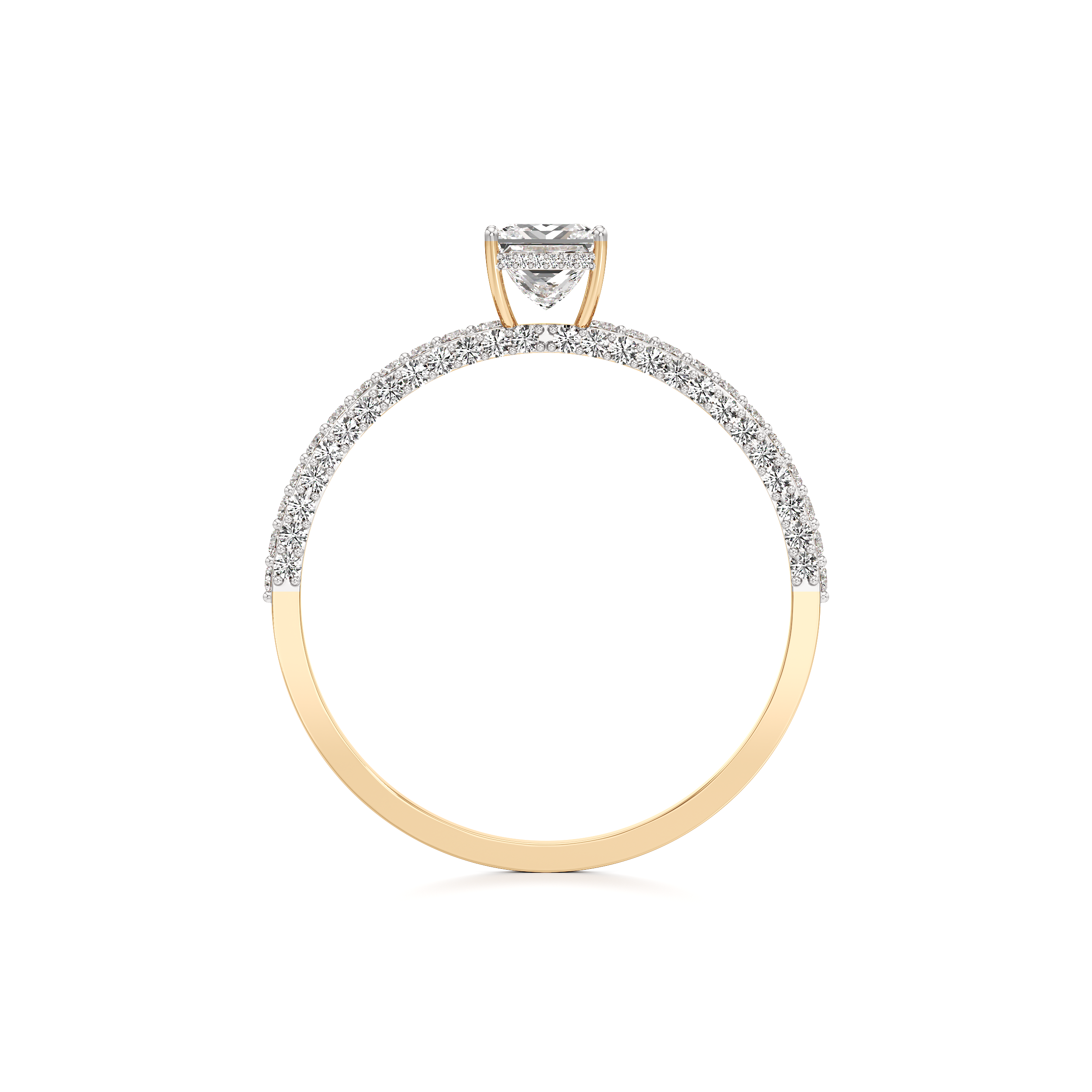 Bedazzled Solitaire Princess Ring