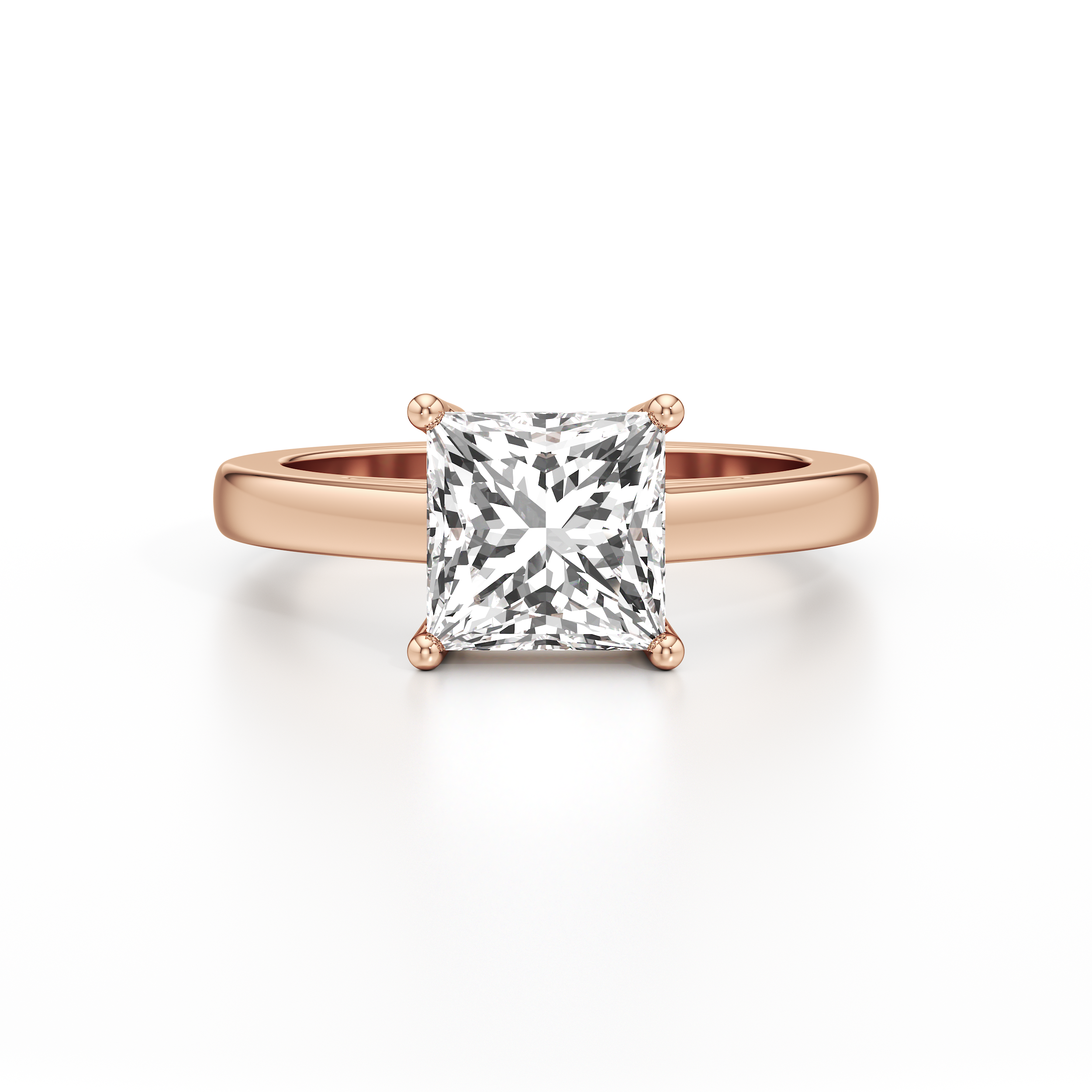 Classic Solitaire Princess Ring