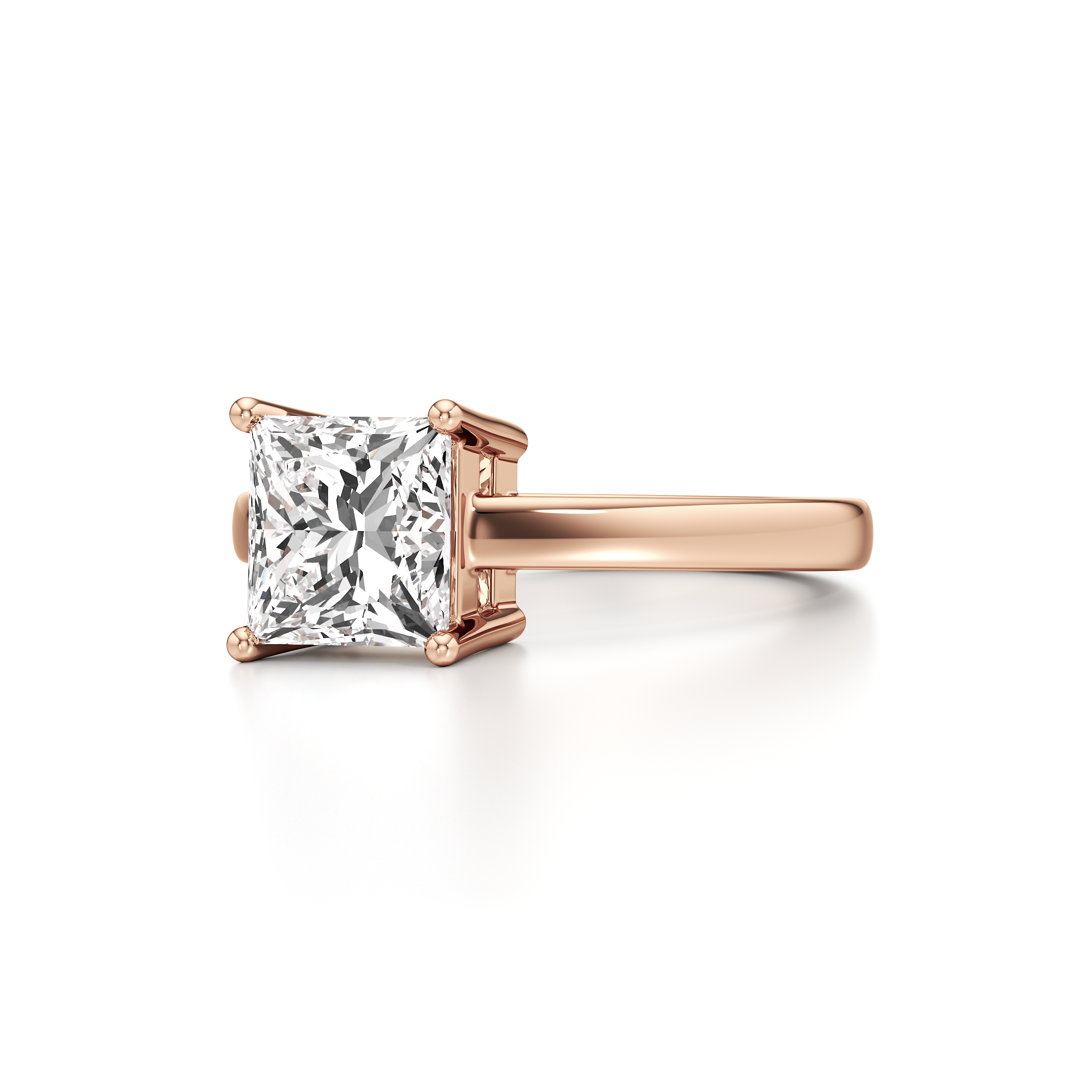Classic Solitaire Princess Ring