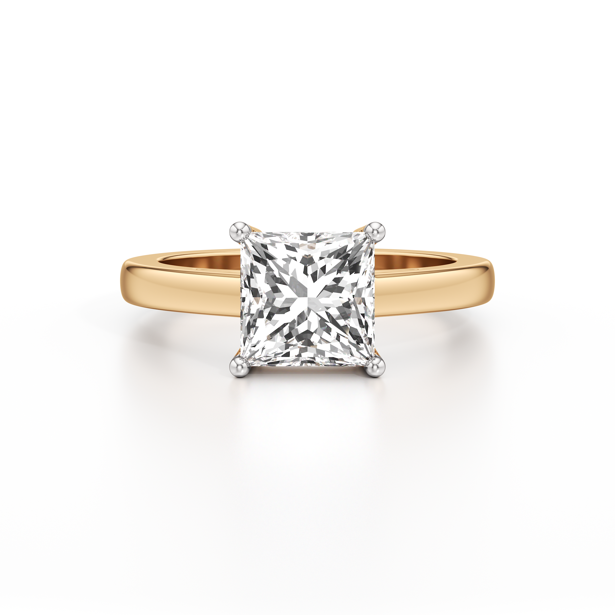 Classic Solitaire Princess Ring
