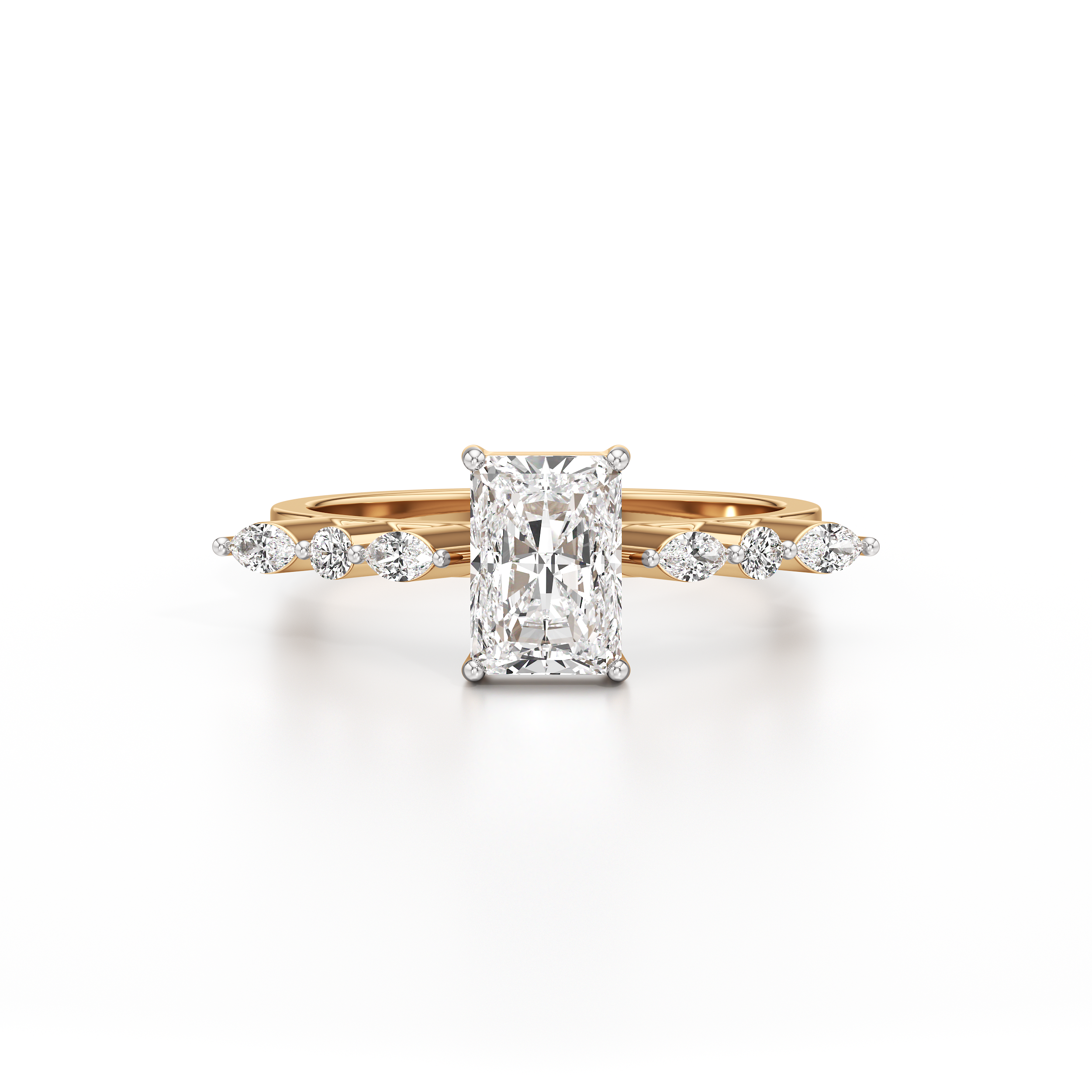 Trinity of Love Emerald Ring