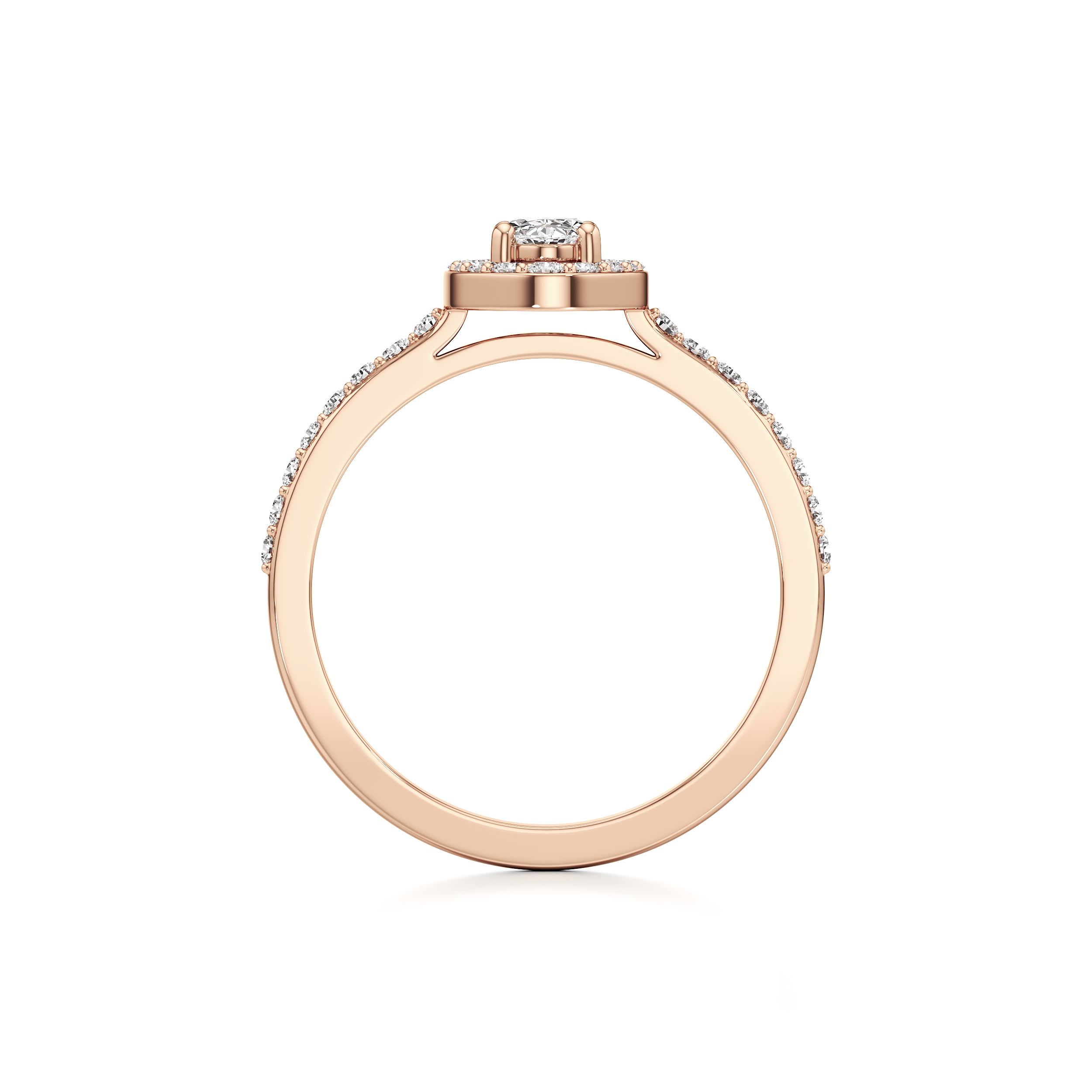 Bedazzled Halo Oval Ring