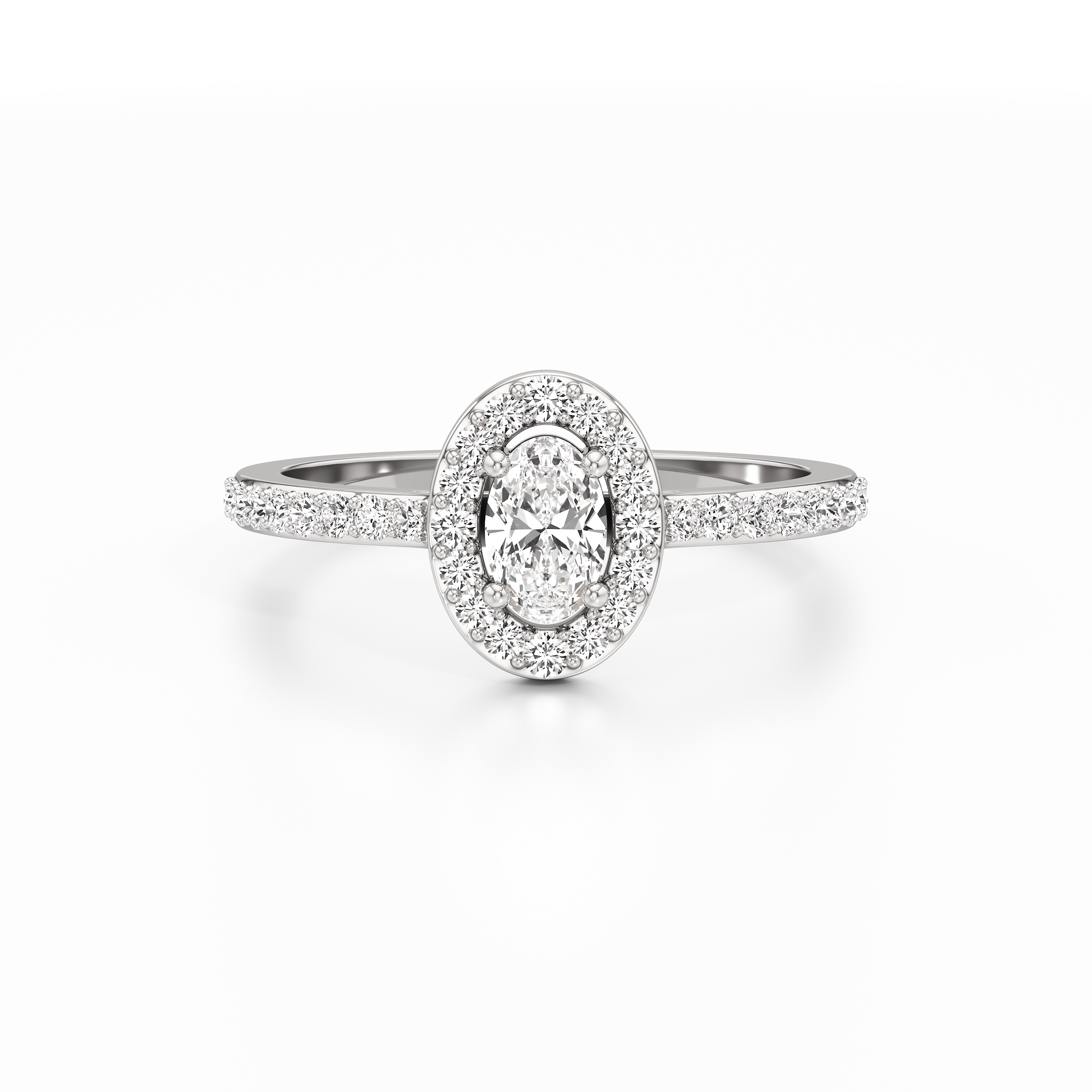 Bedazzled Halo Oval Ring