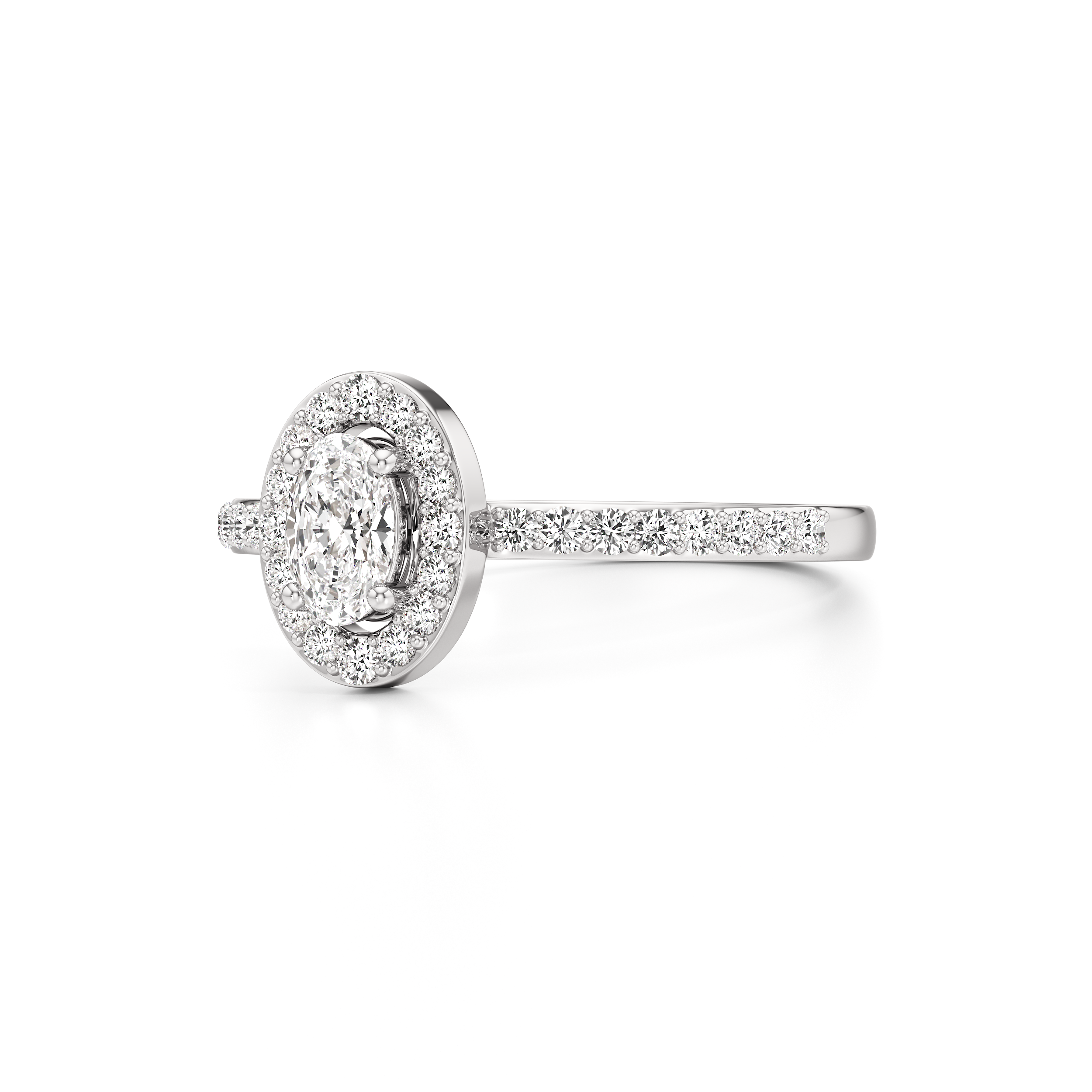 Bedazzled Halo Oval Ring