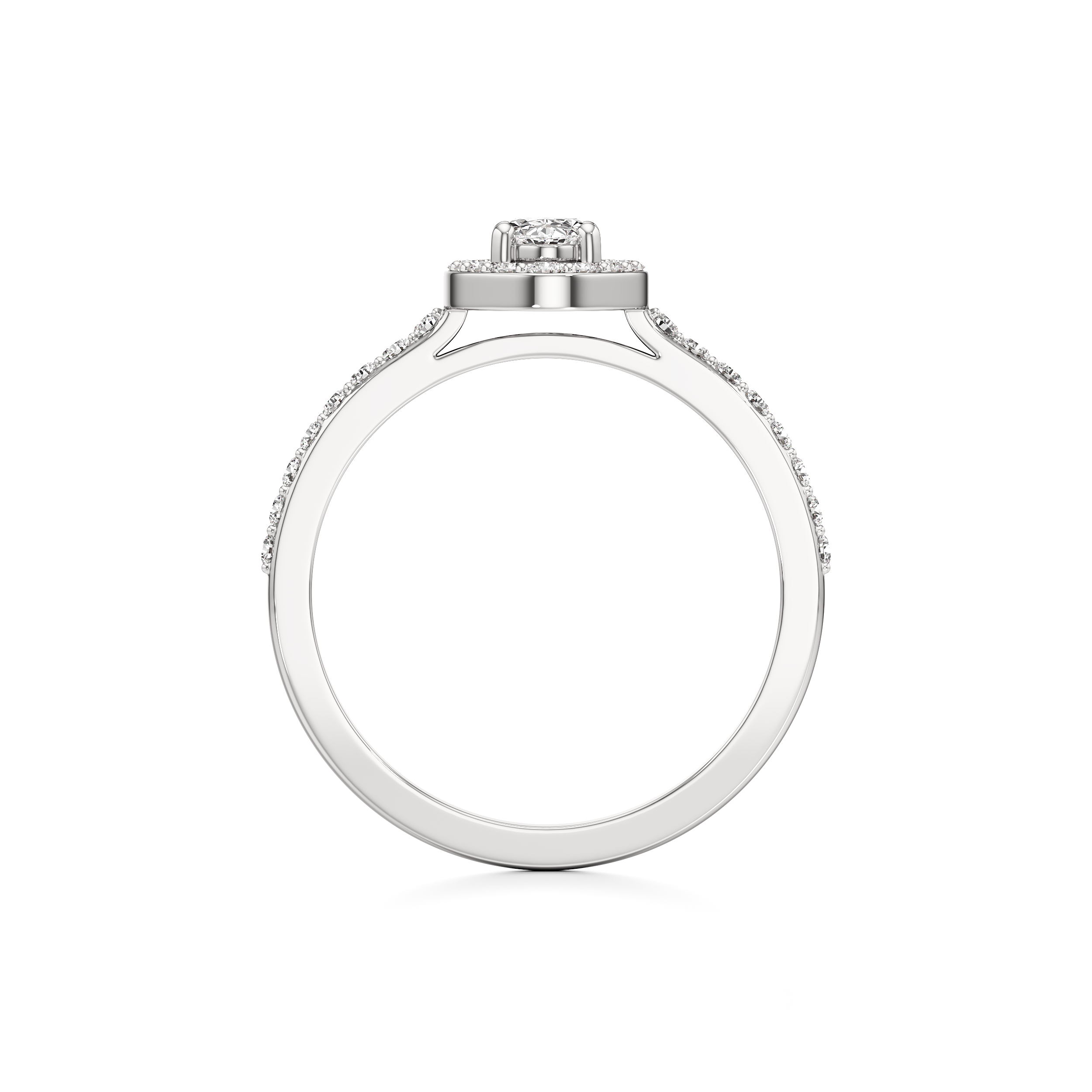 Bedazzled Halo Oval Ring